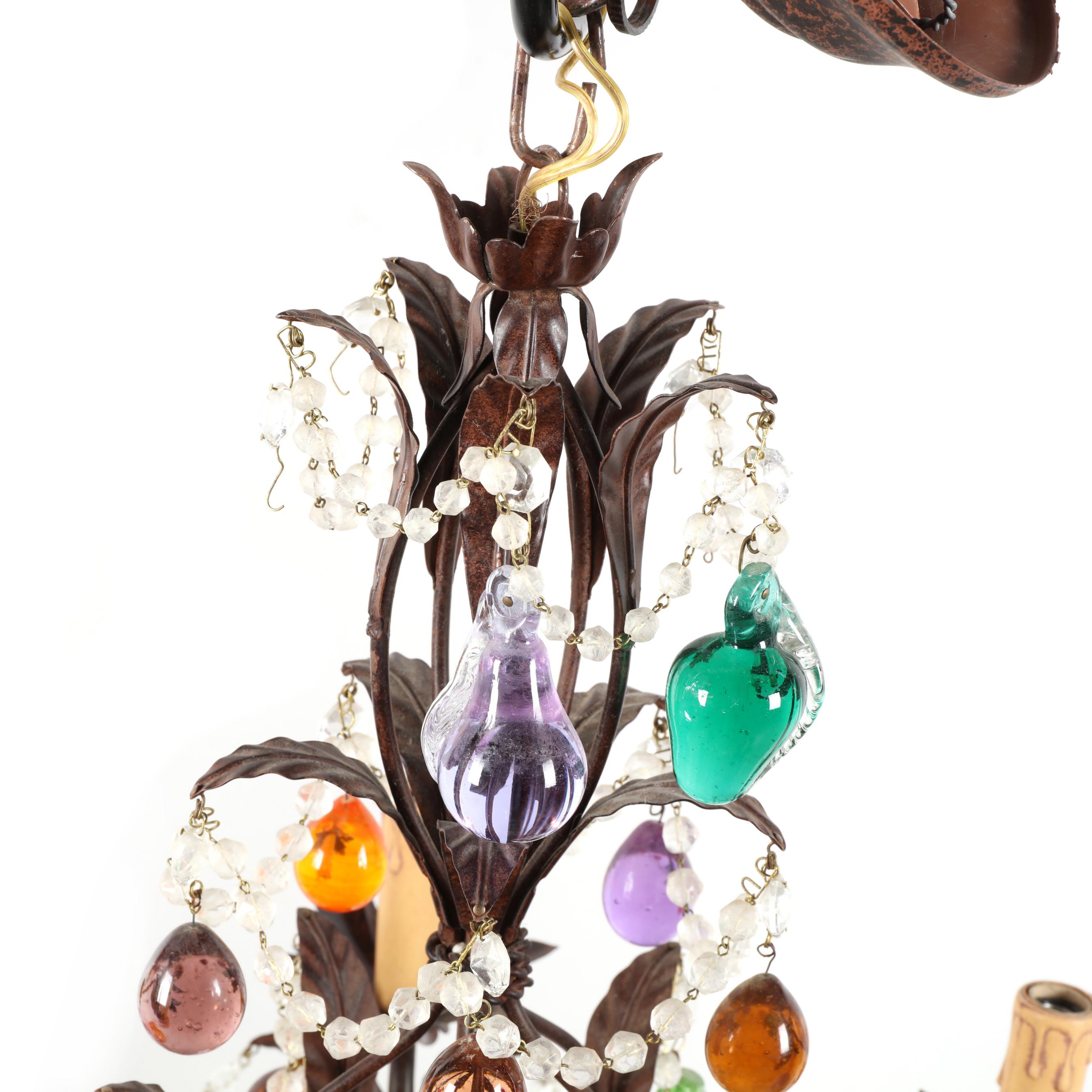 Mini Chandelier Filigrané Et Coupe à Fruits Argentés - Poinçons France 1900