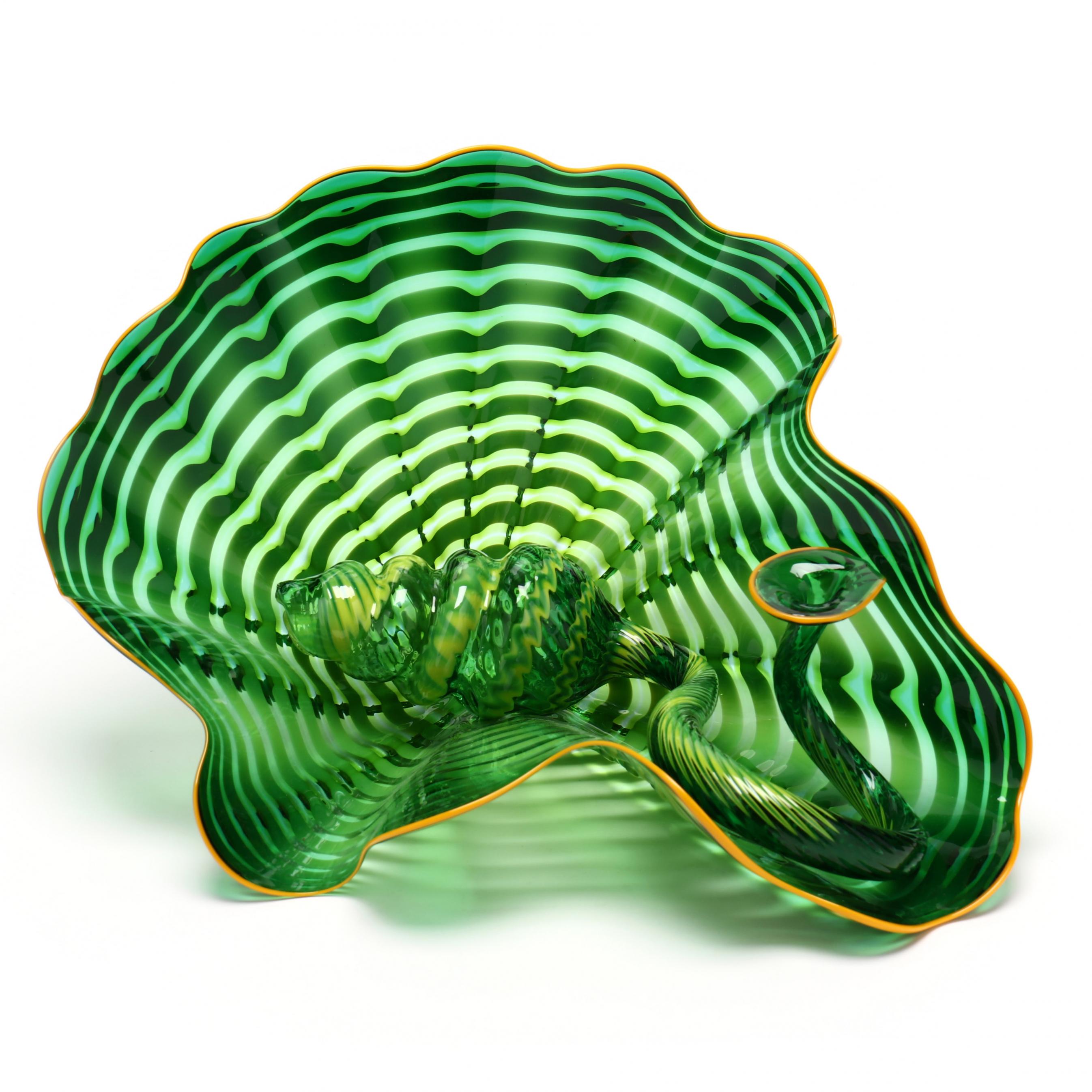 Dale Chihuly (American, b. 1941), Celtic Emerald Persians (Lot