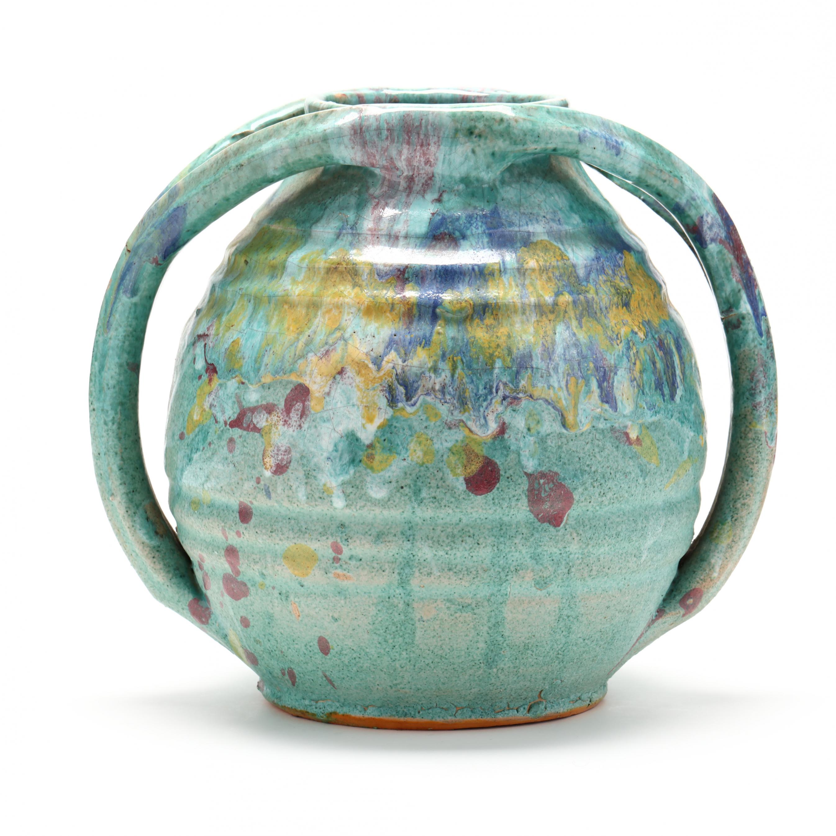 Apothecary Jar, A.R. Cole Rainbow Pottery (1926-1941 Sanford, NC