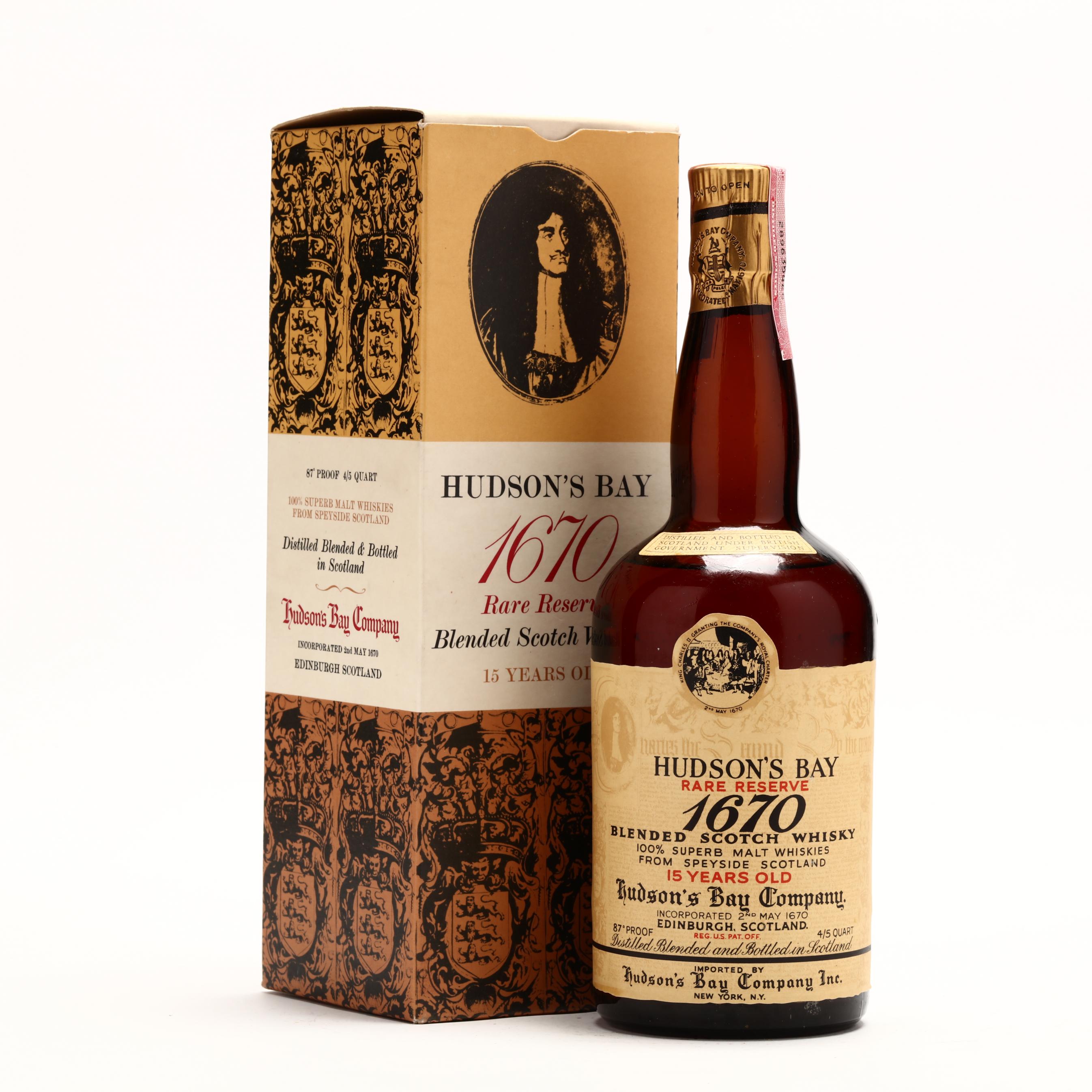 fløde lade øre Hudson's Bay 1670 Scotch Whisky (Lot 9162 - Rare SpiritsOct 22, 2021,  12:00pm)