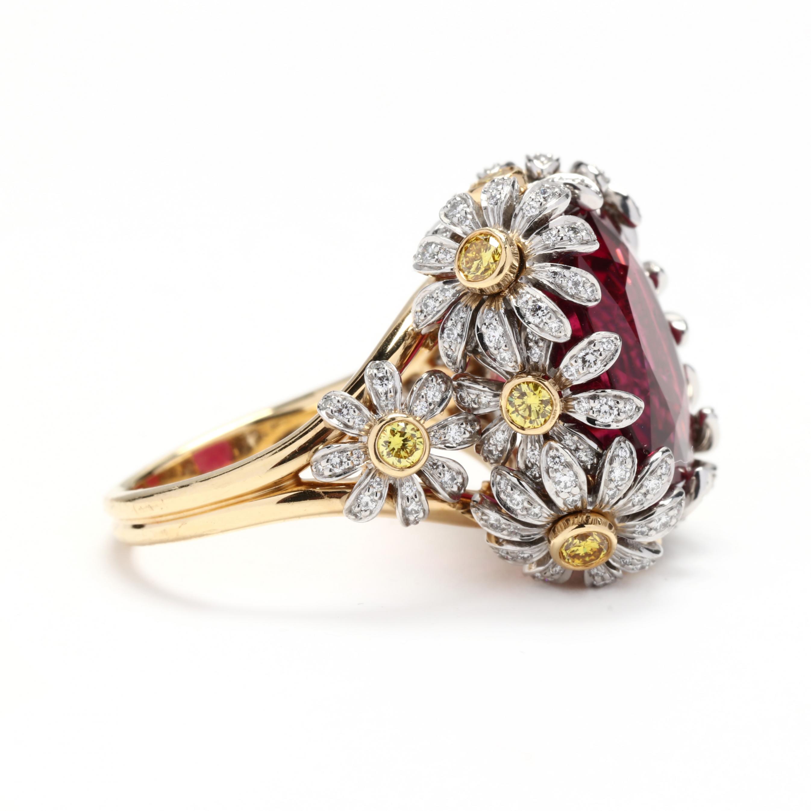 Rubellite Daisy Ring, Schlumberger 