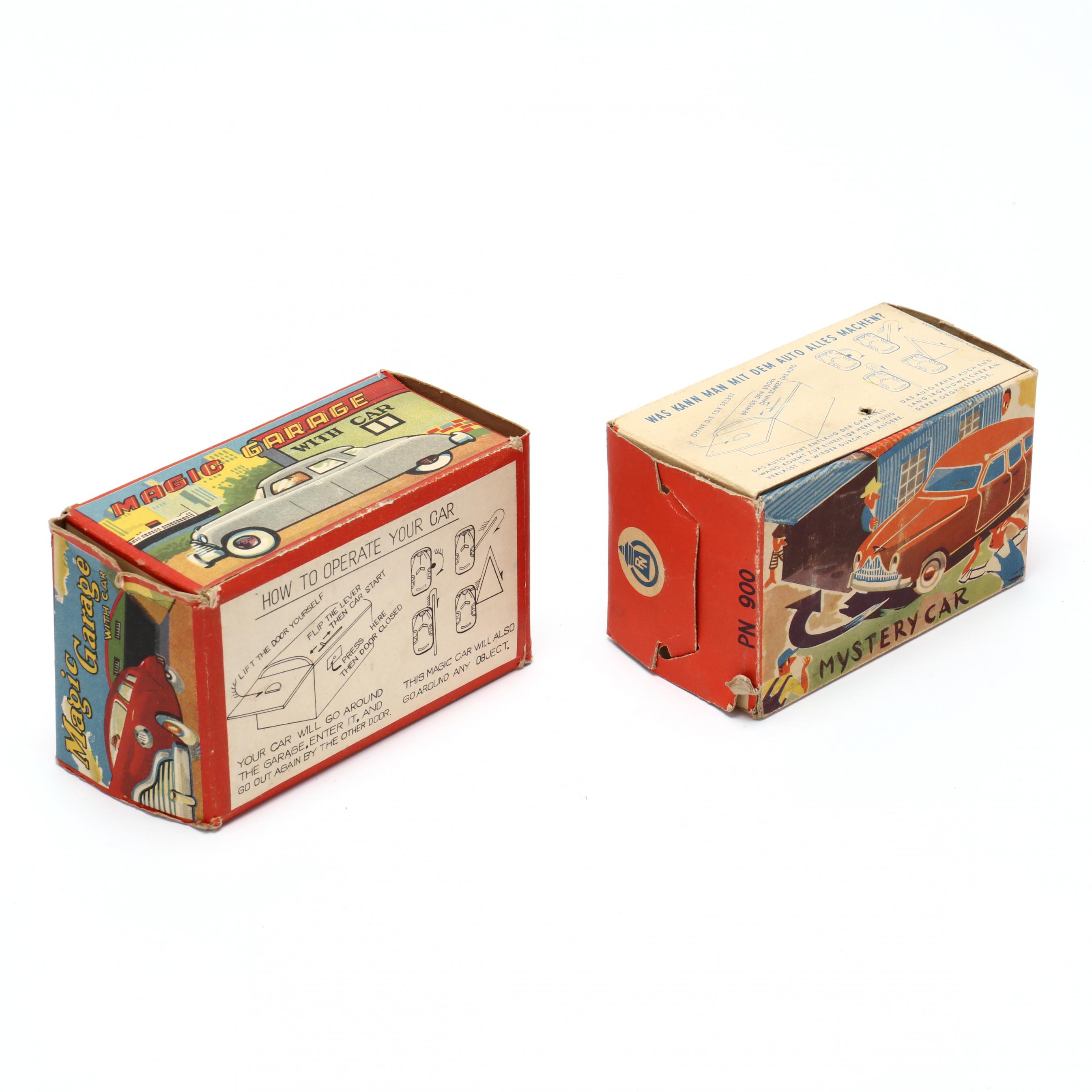 Two Tin Litho Garage and Car Toys (Lot 2429 - The Winter