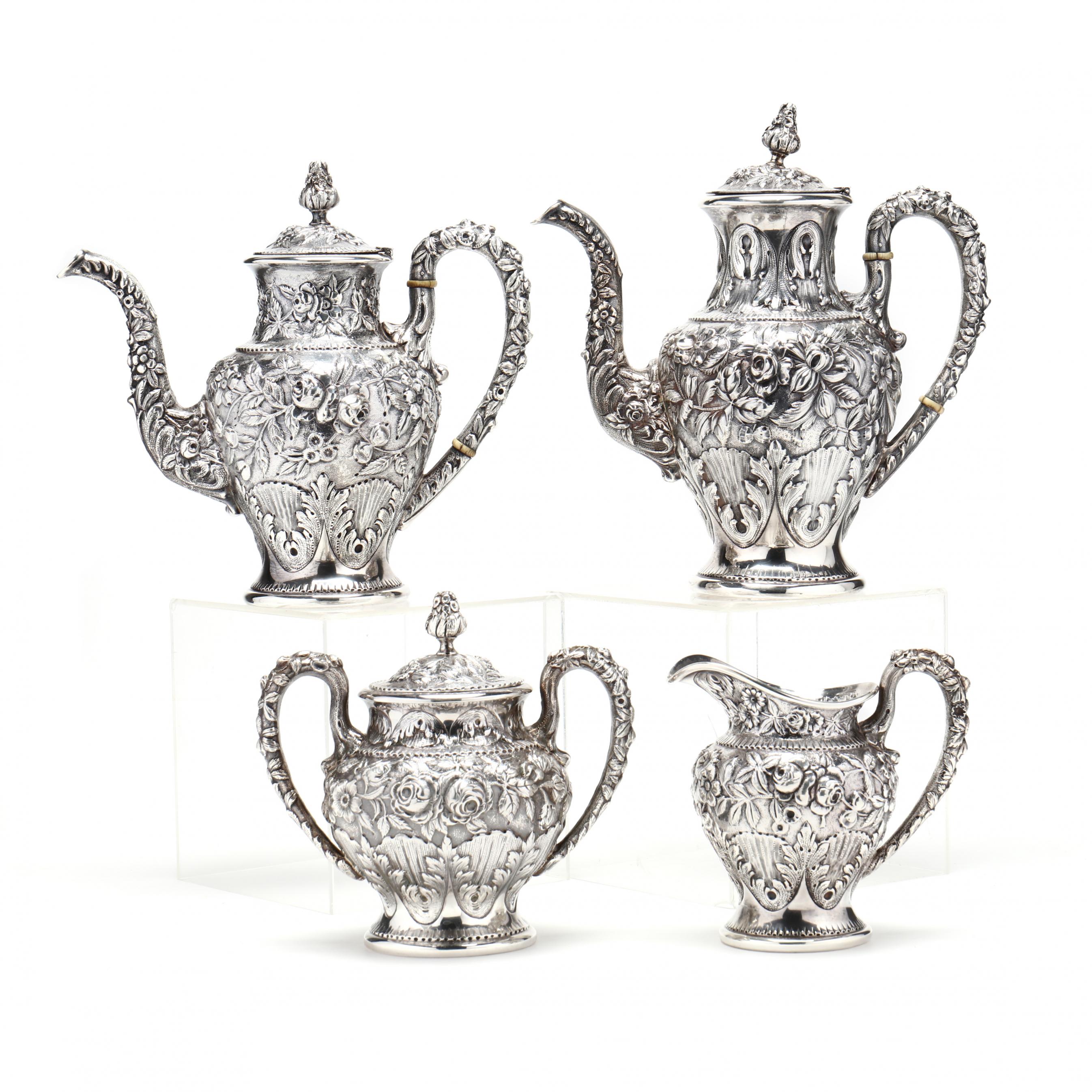 S. Kirk & Son Repoussé Sterling Silver Tea & Coffee Service