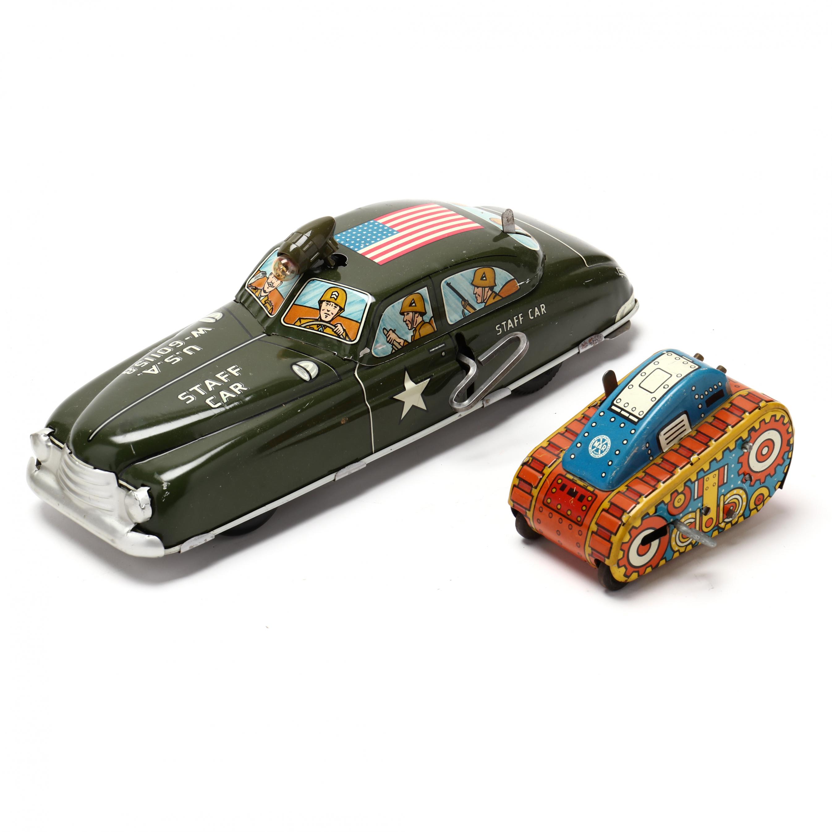 Three Military Cars by Marx: Three Military Cars by Marx: