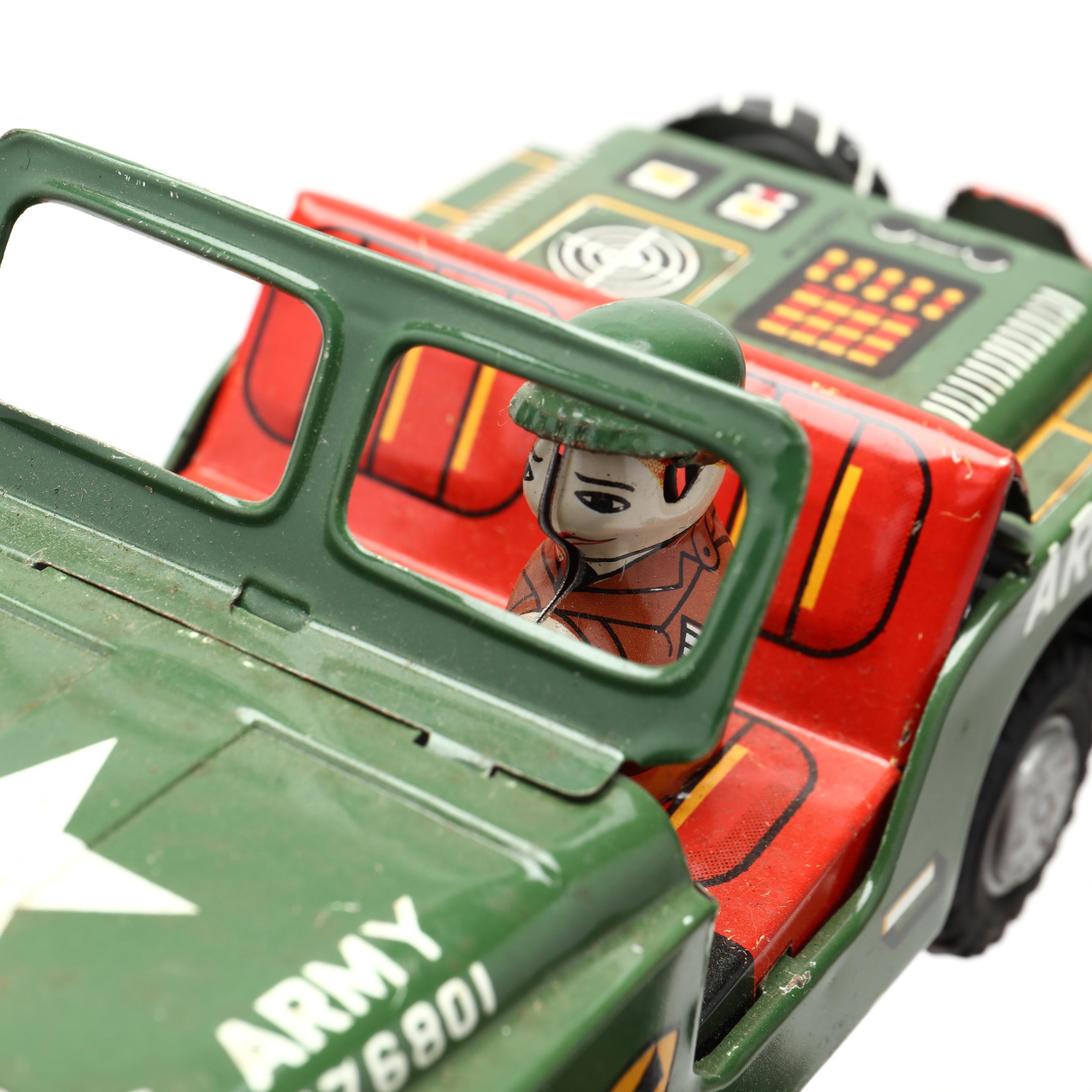 Four Vintage Tin Litho Army Vehicles (Lot 2420 - The Winter Estate
