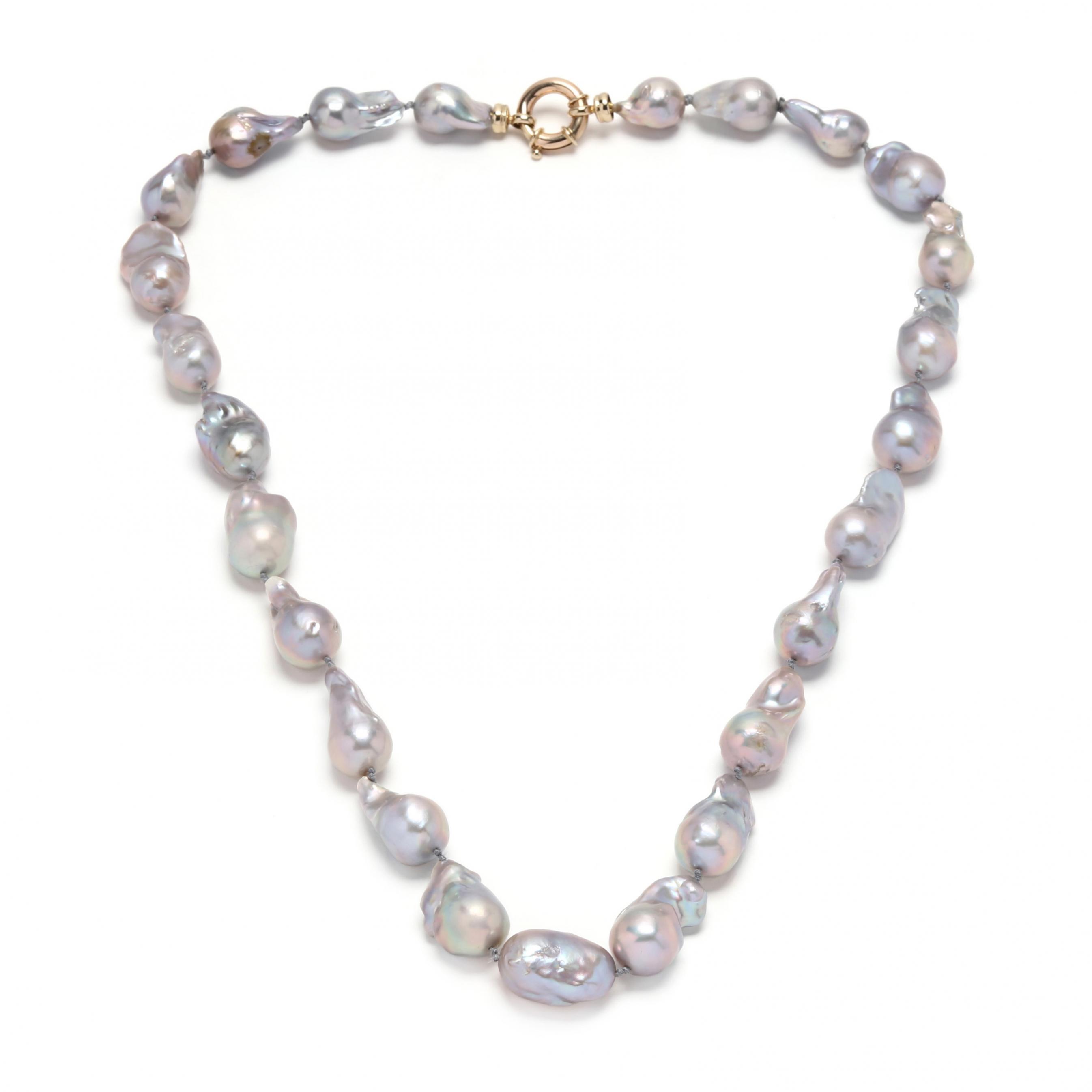 Ciner Hand Knotted Japanese Faux Pearl Necklace, Seed Pearl