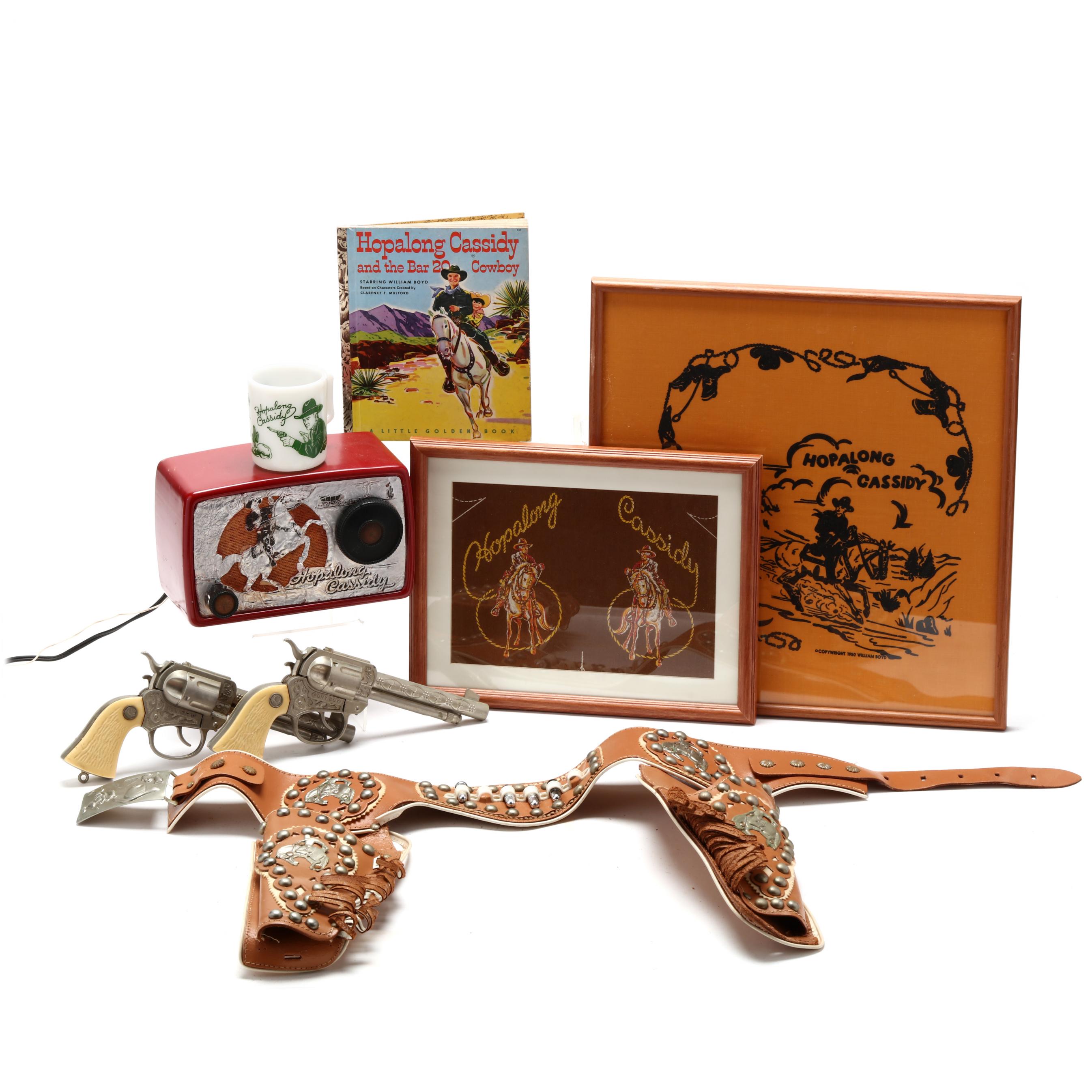 Cowboy Memorabilia, Pony Boy Cap Gun and Holster Set; Hopaong