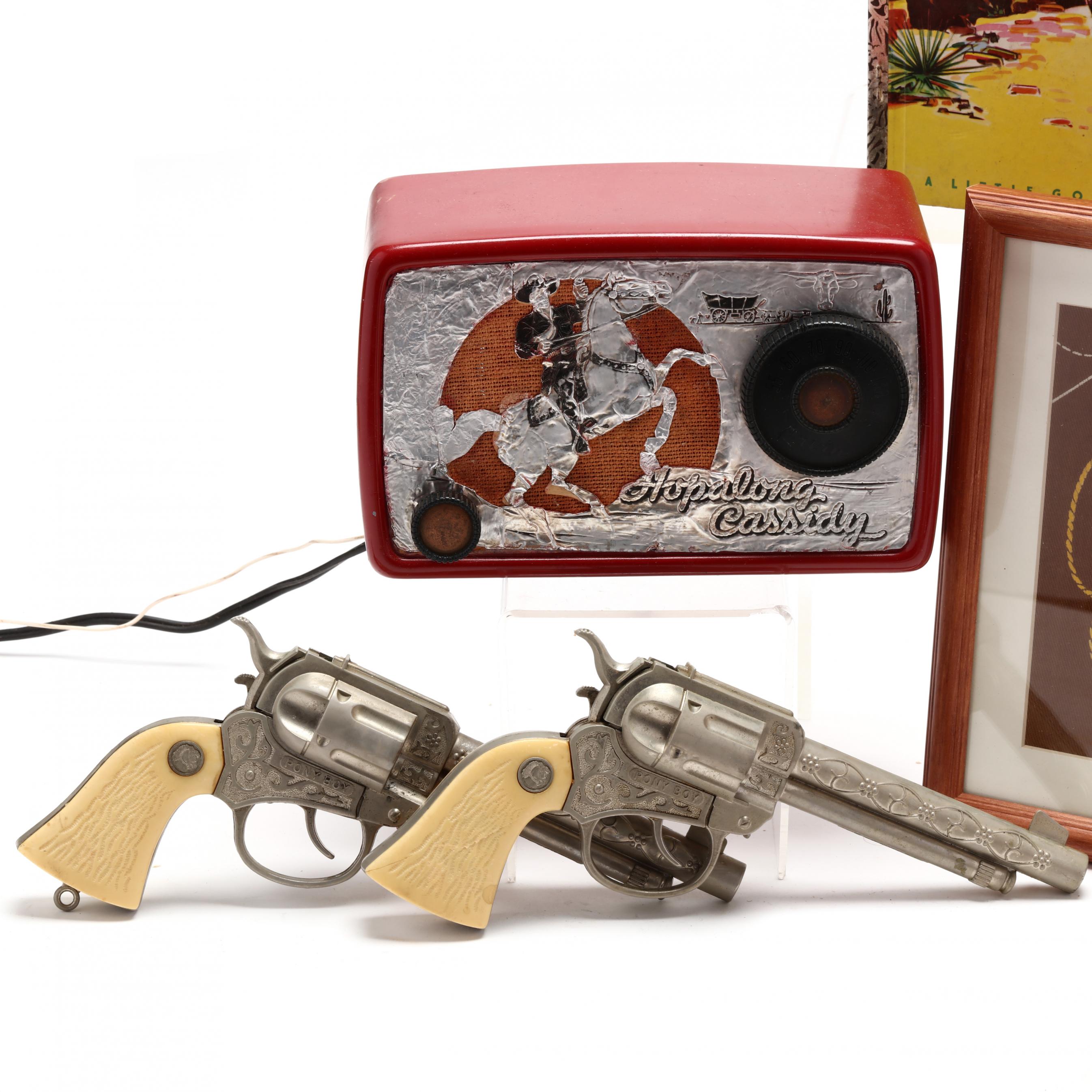 Cowboy Memorabilia, Pony Boy Cap Gun and Holster Set; Hopaong
