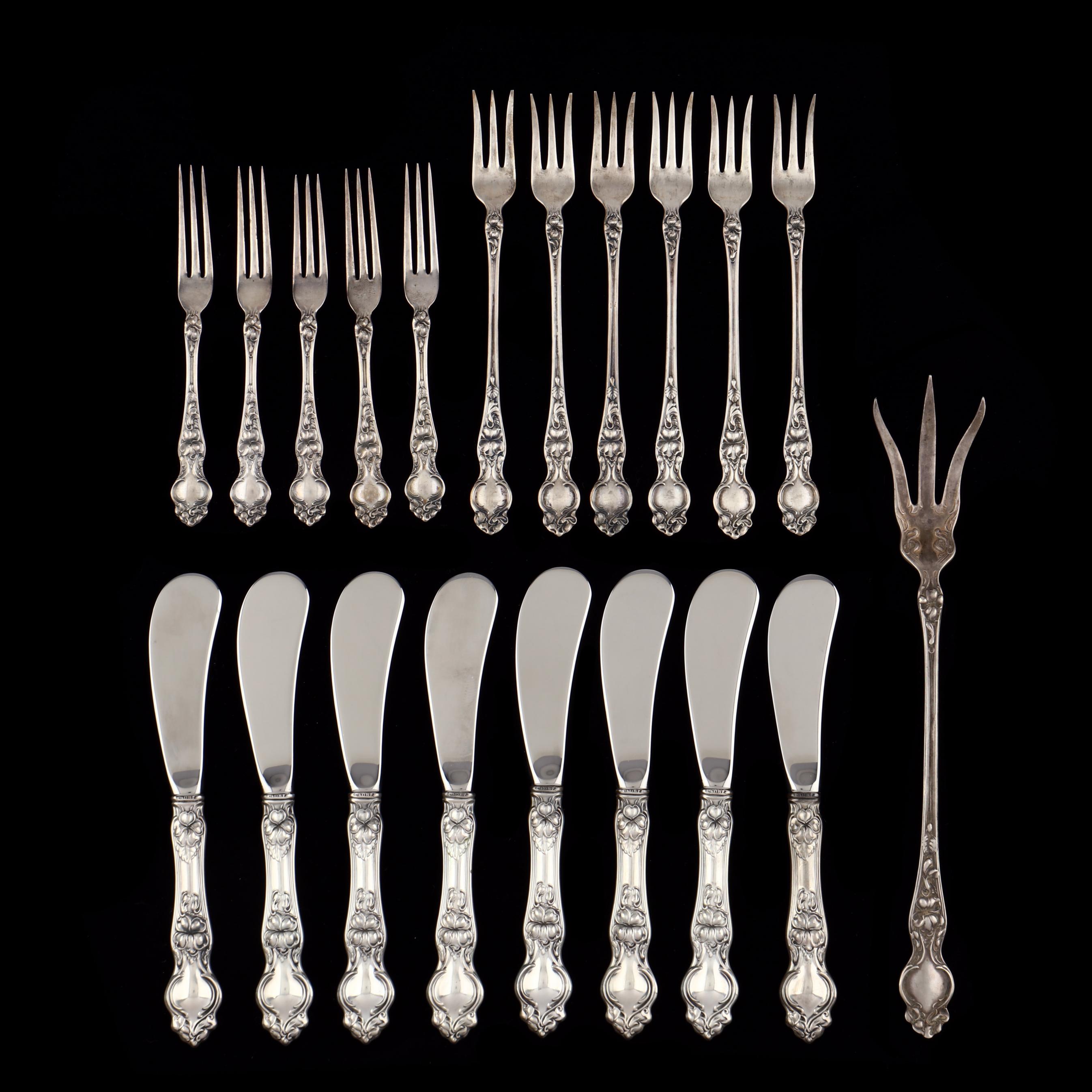 Wallace Violet Sterling Silver Flatware Lot 3187 Estate Jewelry