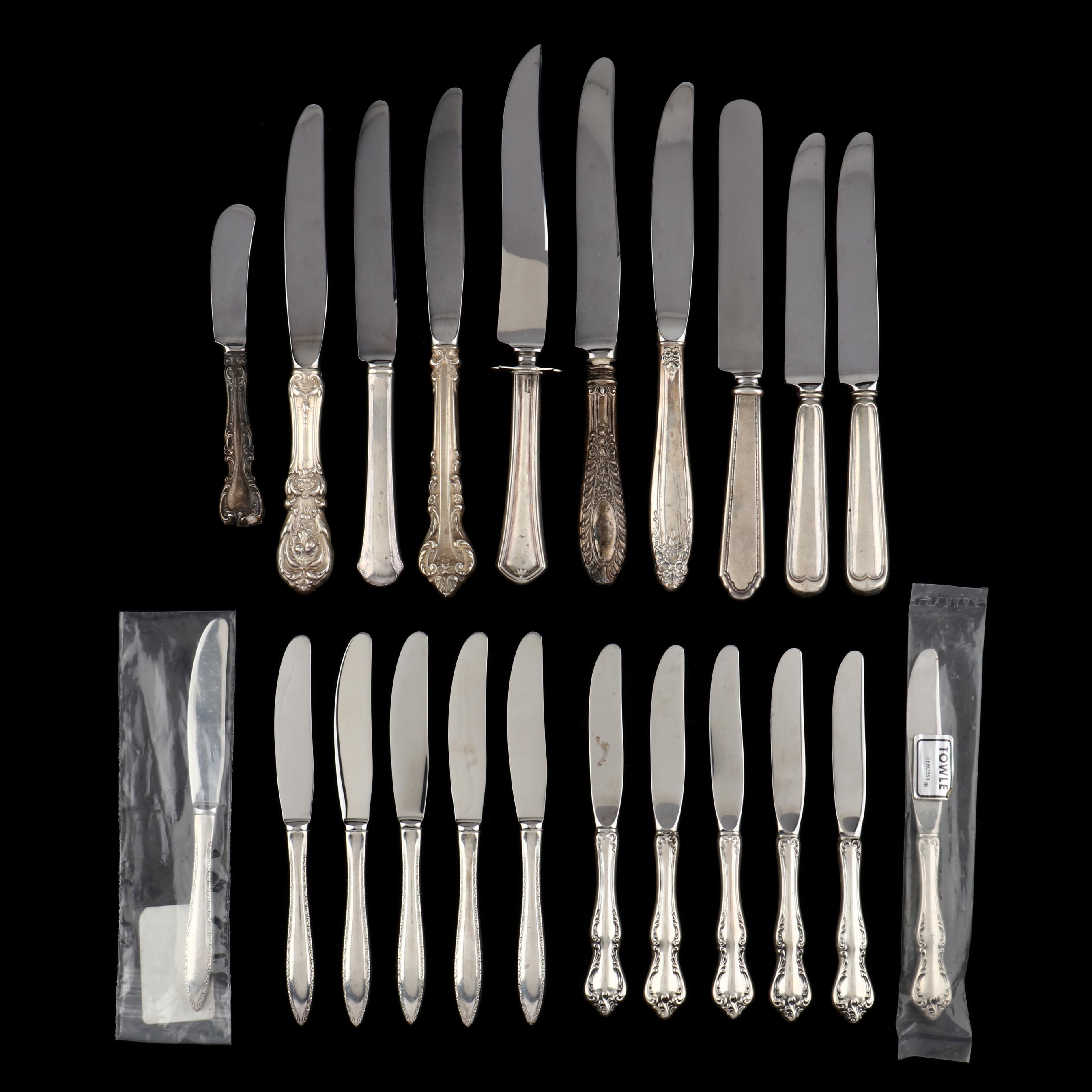 A Grouping of American Sterling Silver Knives (Lot 3271 - Estate