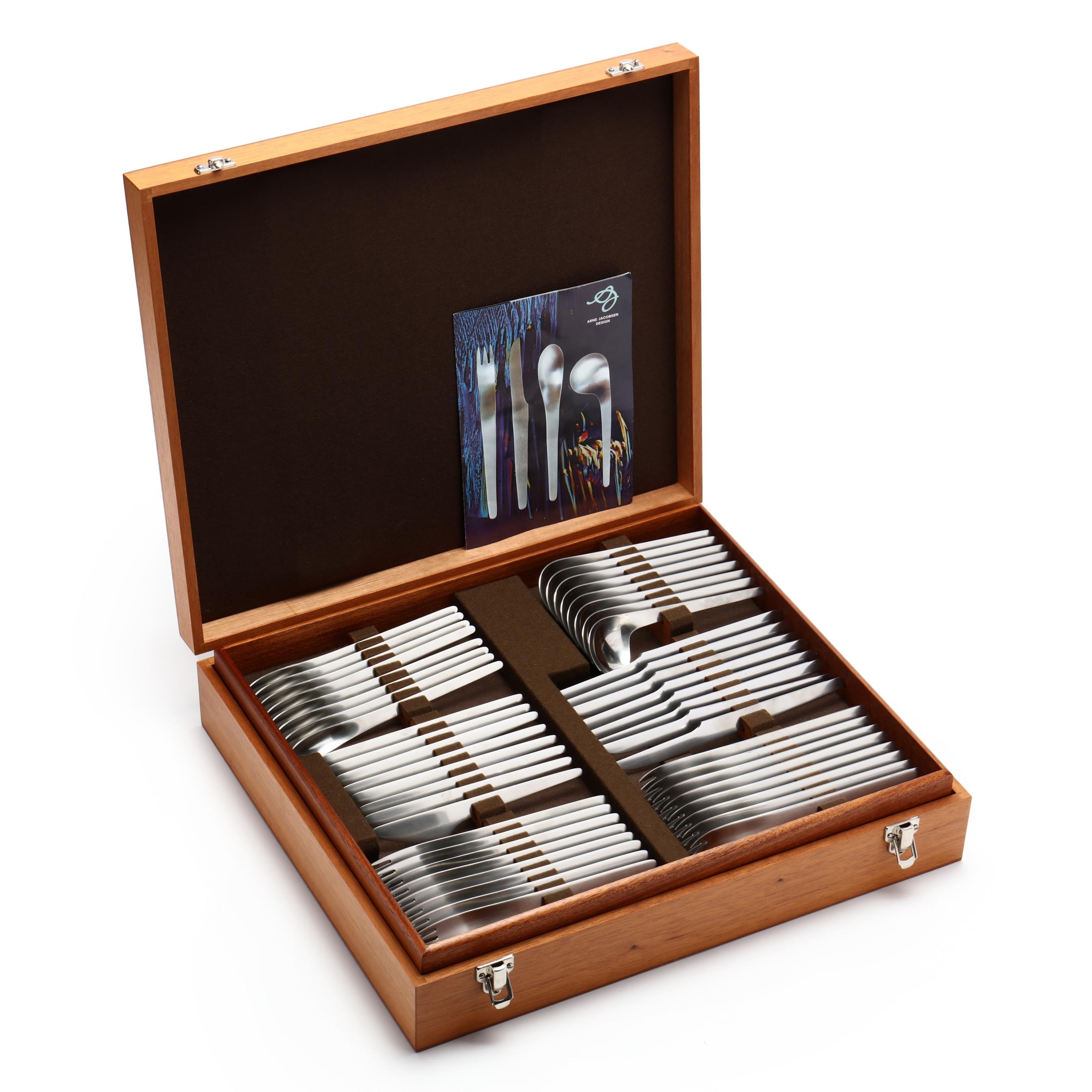 Georg Jensen, Arne Jacobsen Stainless Flatware Service (Lot 3214