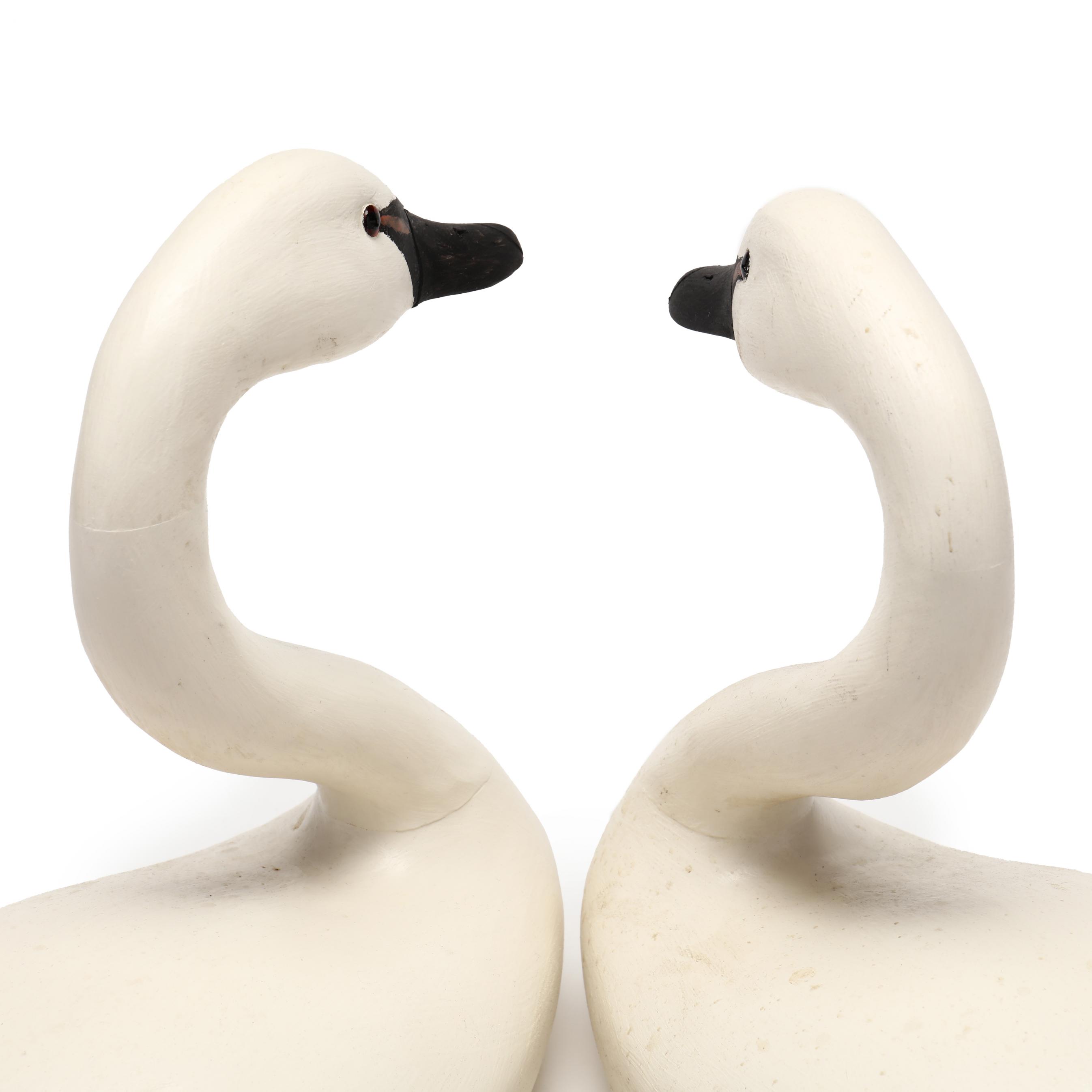 Pair of Wildfowler Swan Miniatures (Lot 1246 - The Winter Decoy