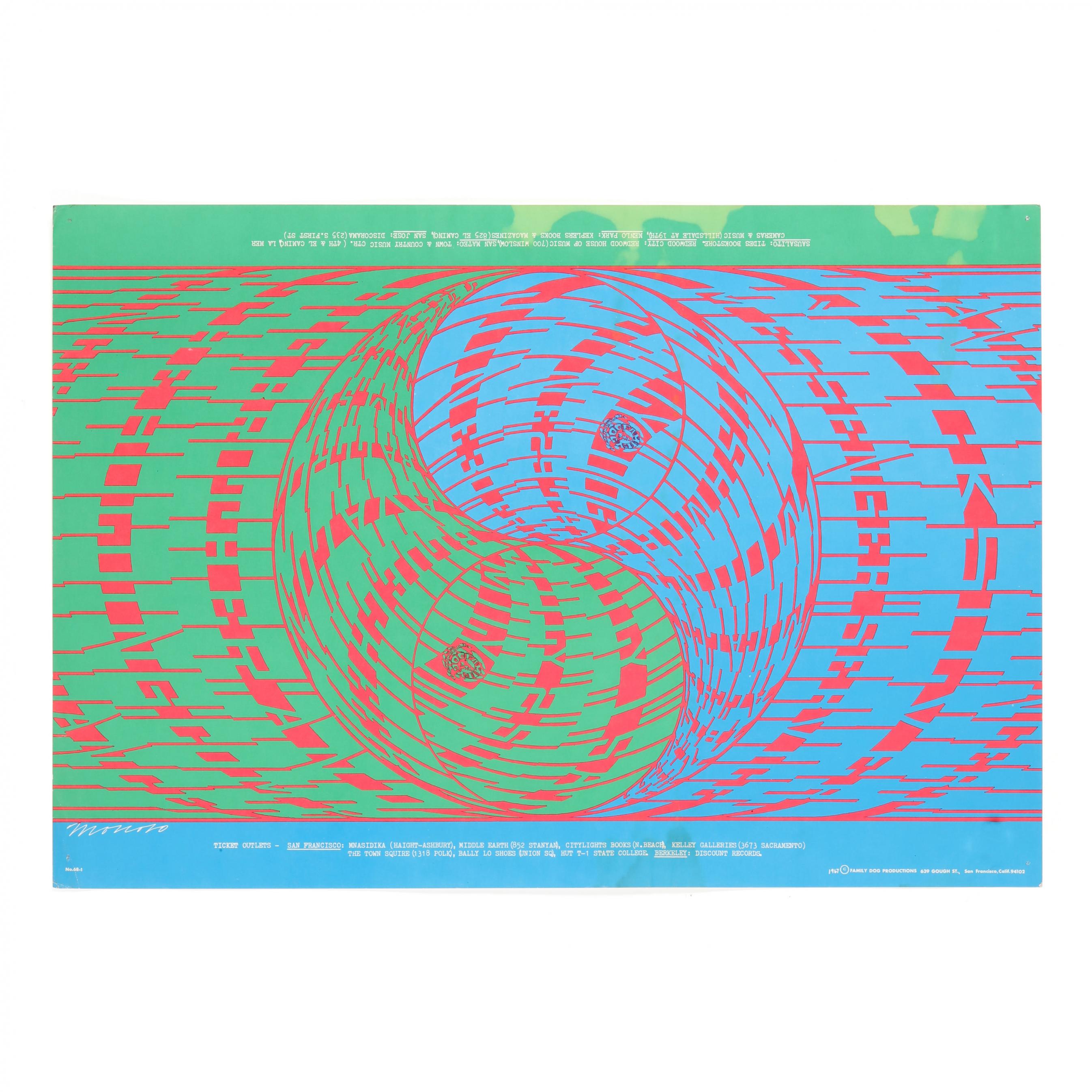 Two Family Dog Posters by Victor Moscoso (1967, FD-46 and FD
