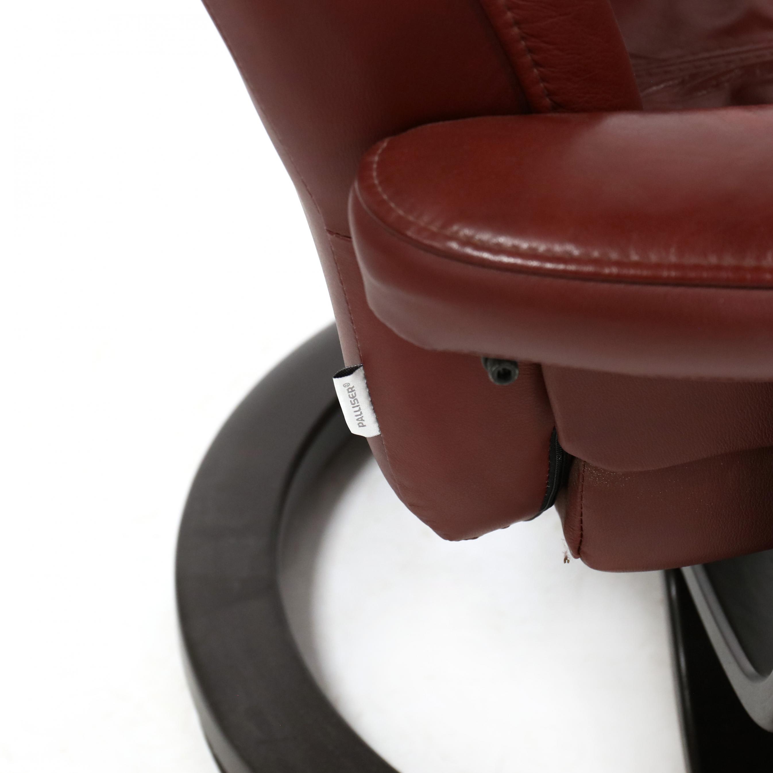 Palliser Leather Reclining Lounge Chair and Ottoman Lot 3340