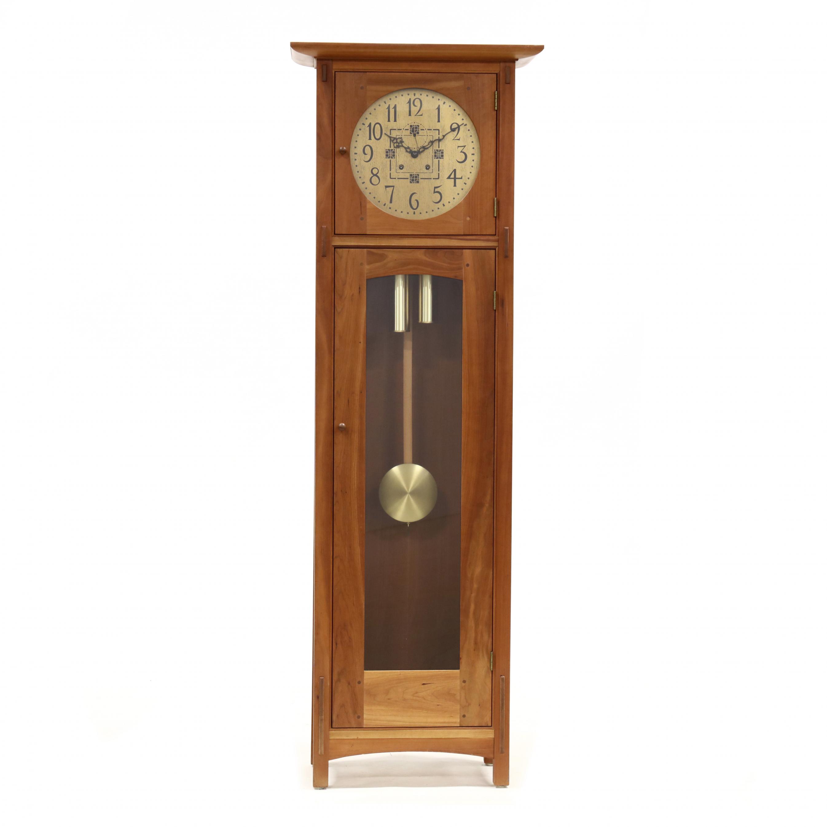 Stickley, Mission Style Cherry Tall Case Clock (Lot 3039
