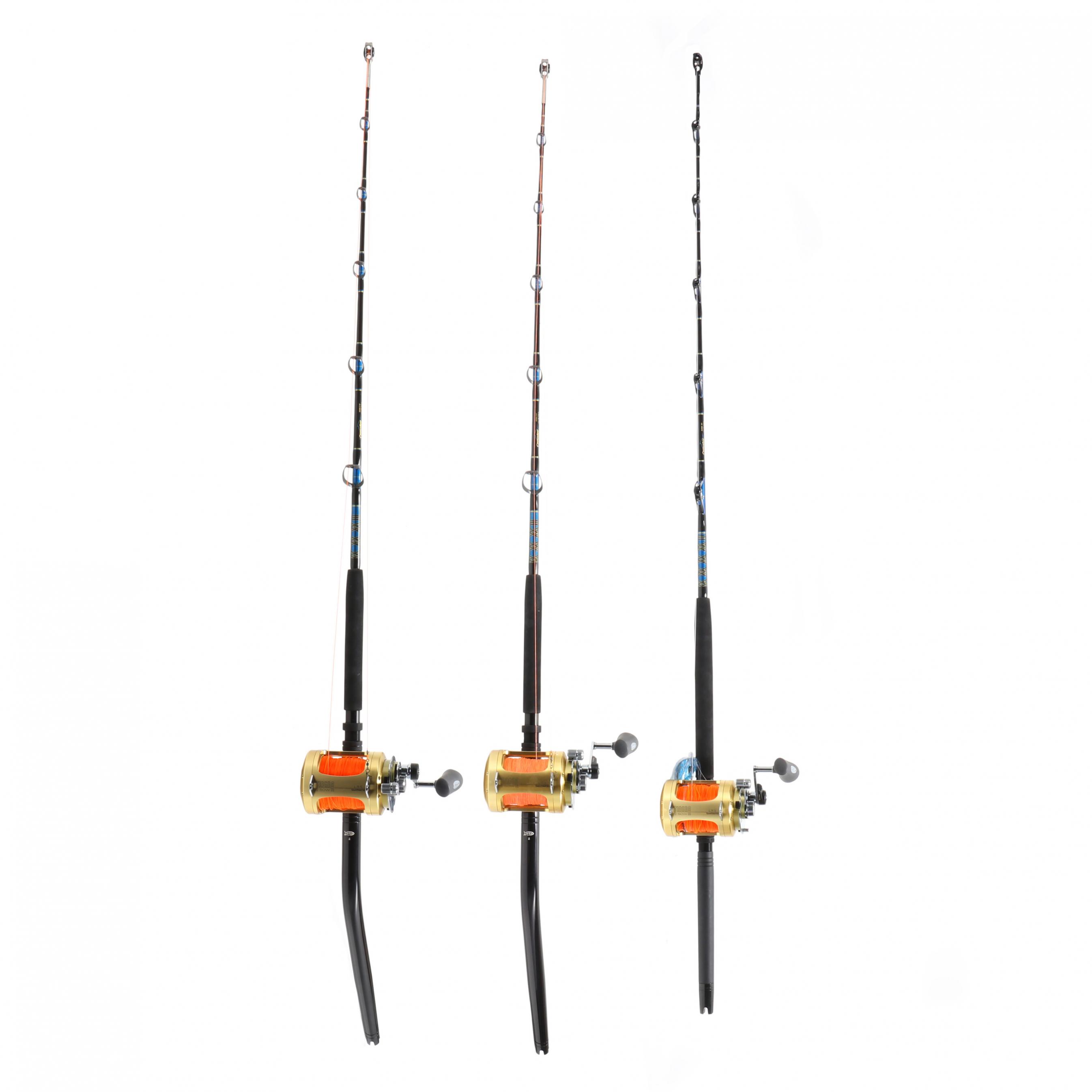 Set of 3 Shimano Tiagra 50W Reels on Crowder Rods (Lot 1255 - The