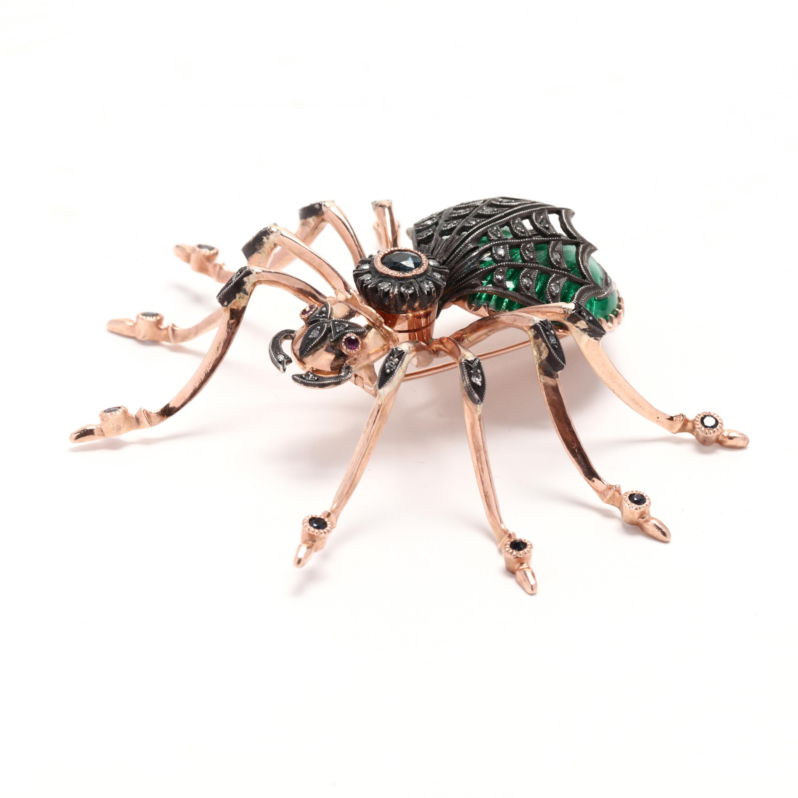 How is a Faberge Black Widow brooch worth?