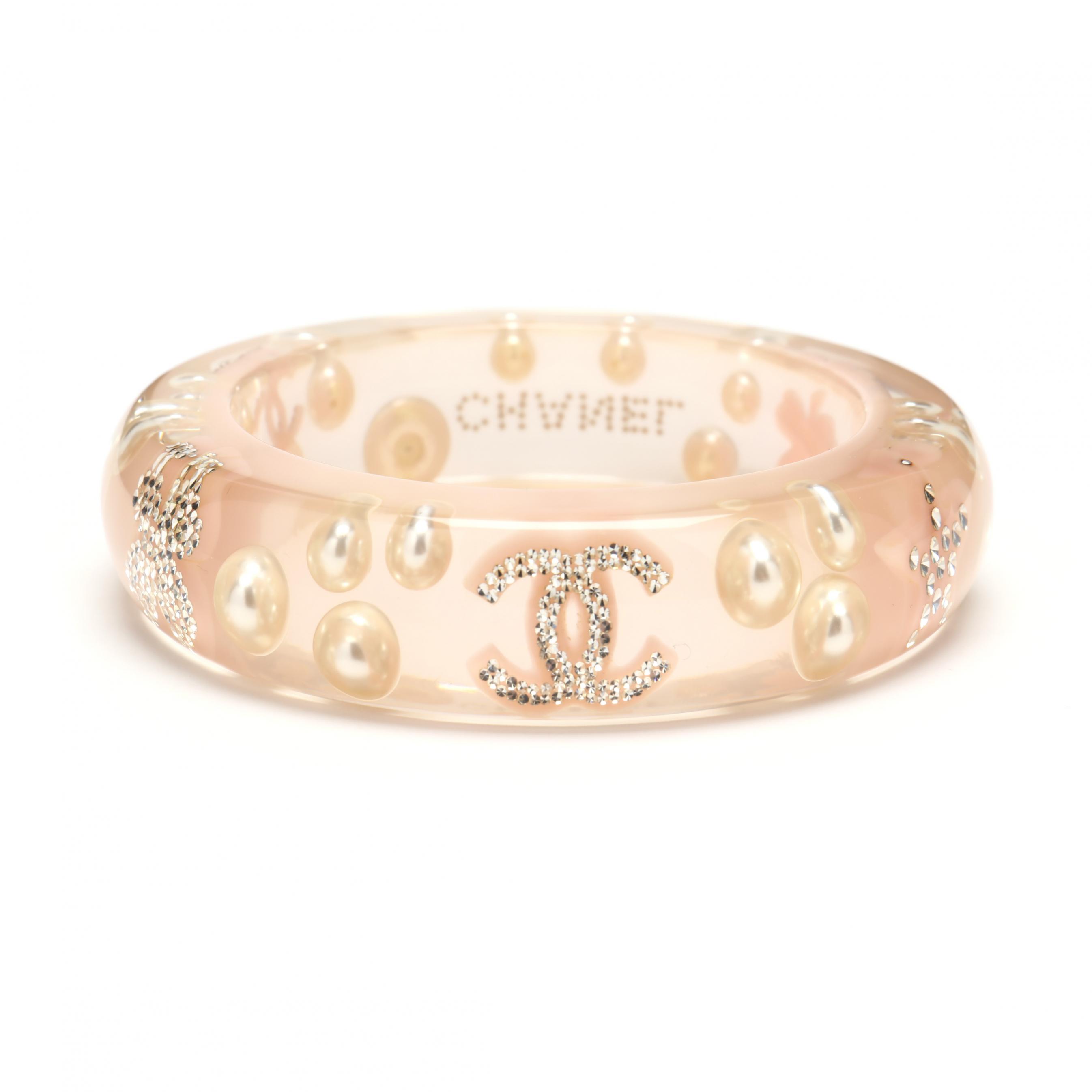Pink Tone Bangle Bracelet, Chanel (Lot 1199 - Estate Jewelry Pink Tone Bangle Bracelet, Chanel (Lot 1199 - Estate Jewelry