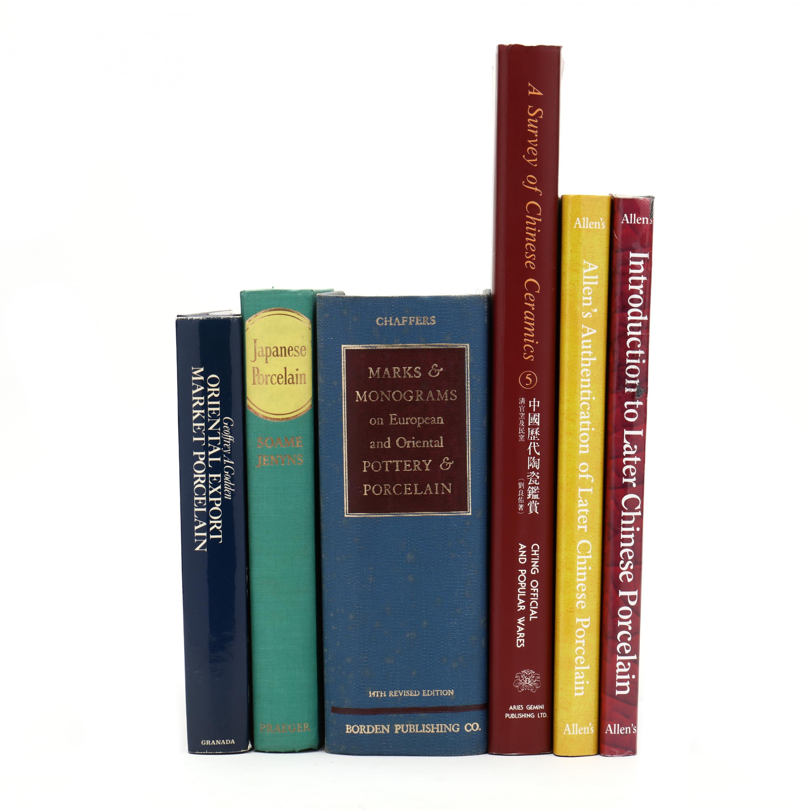 A Group of Six Reference Books on Asian and European Porcelains