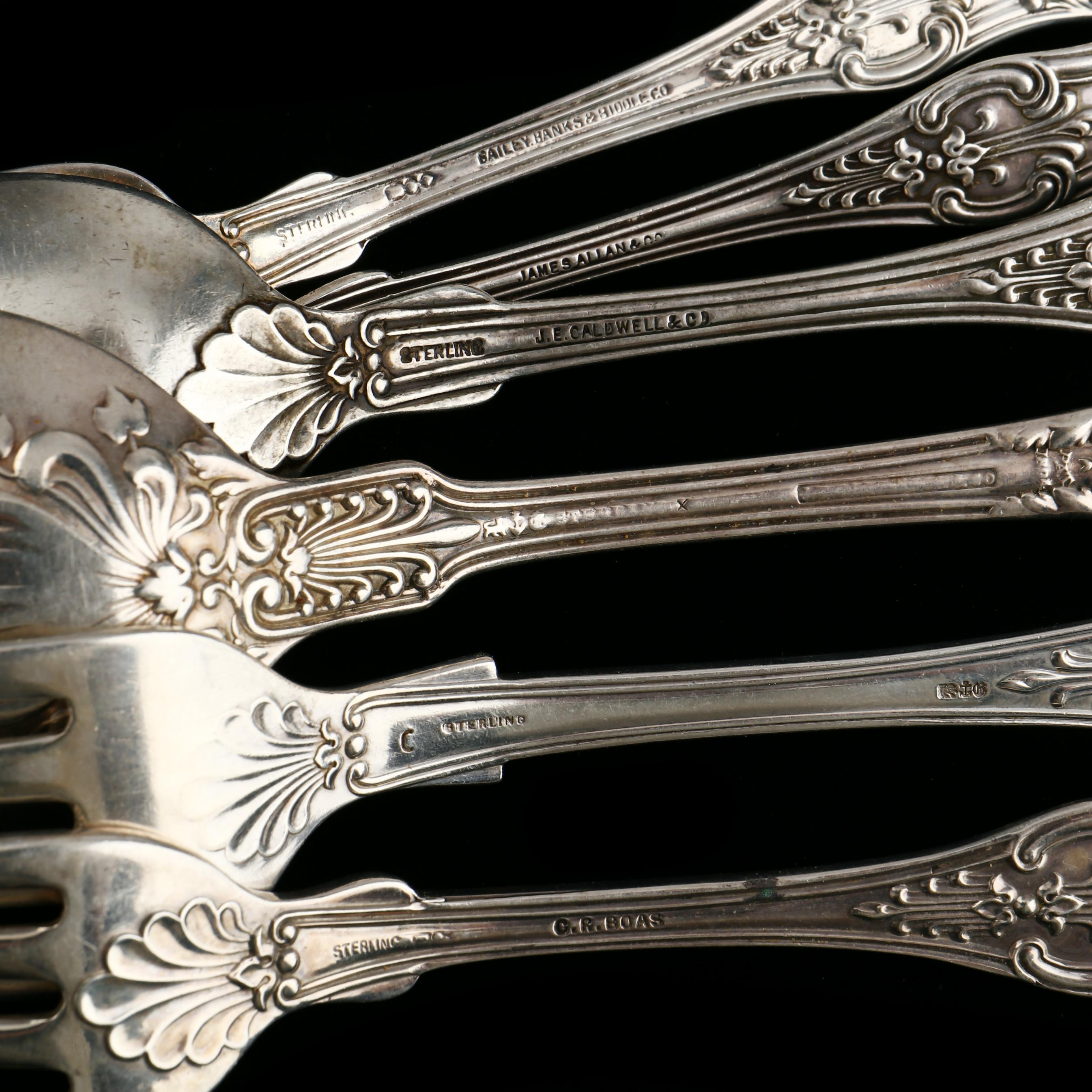 American Sterling Silver King Pattern Flatware (Lot 1180 - Estate 