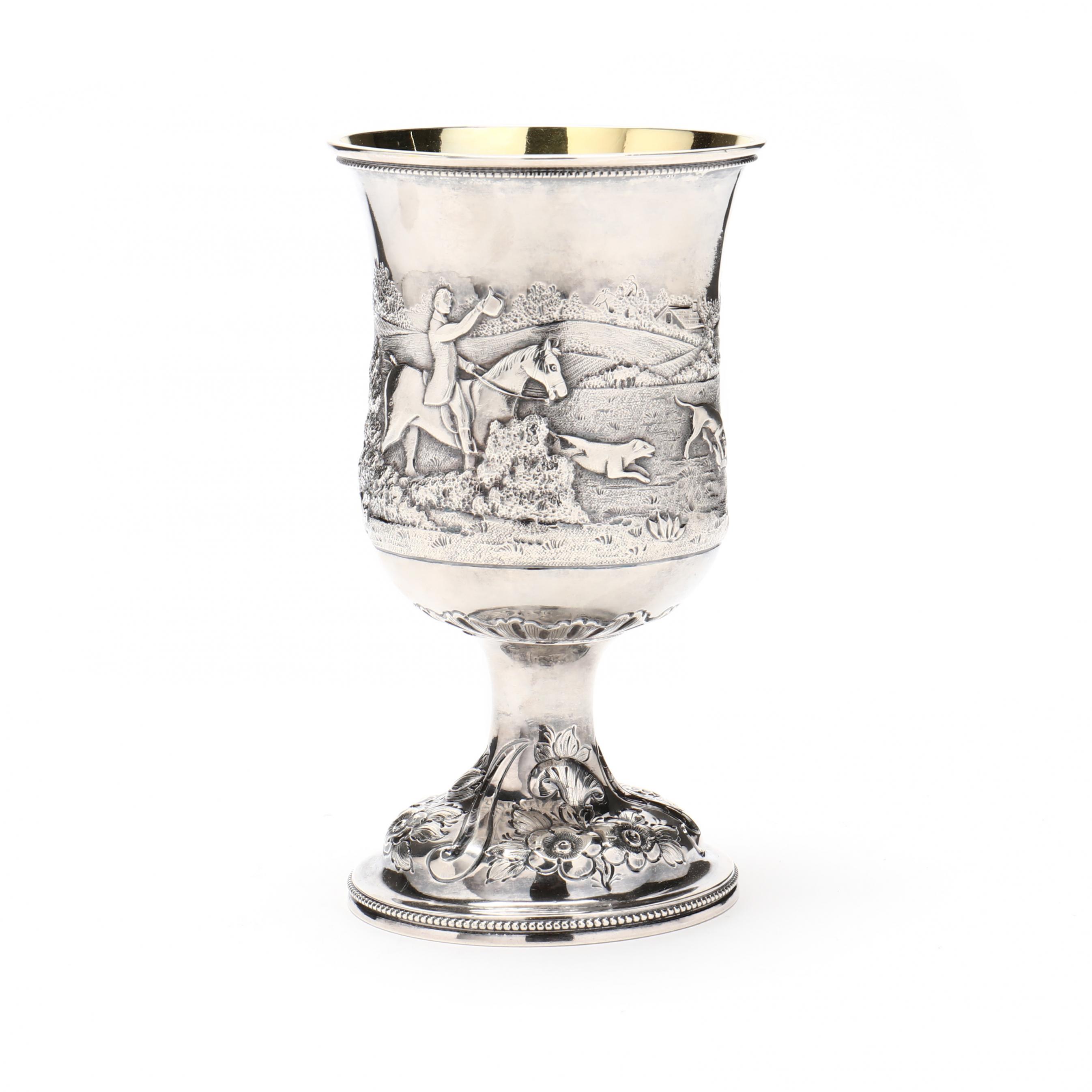 An American Coin Silver Hunt Goblet, Mark of J. Conning, Mobile