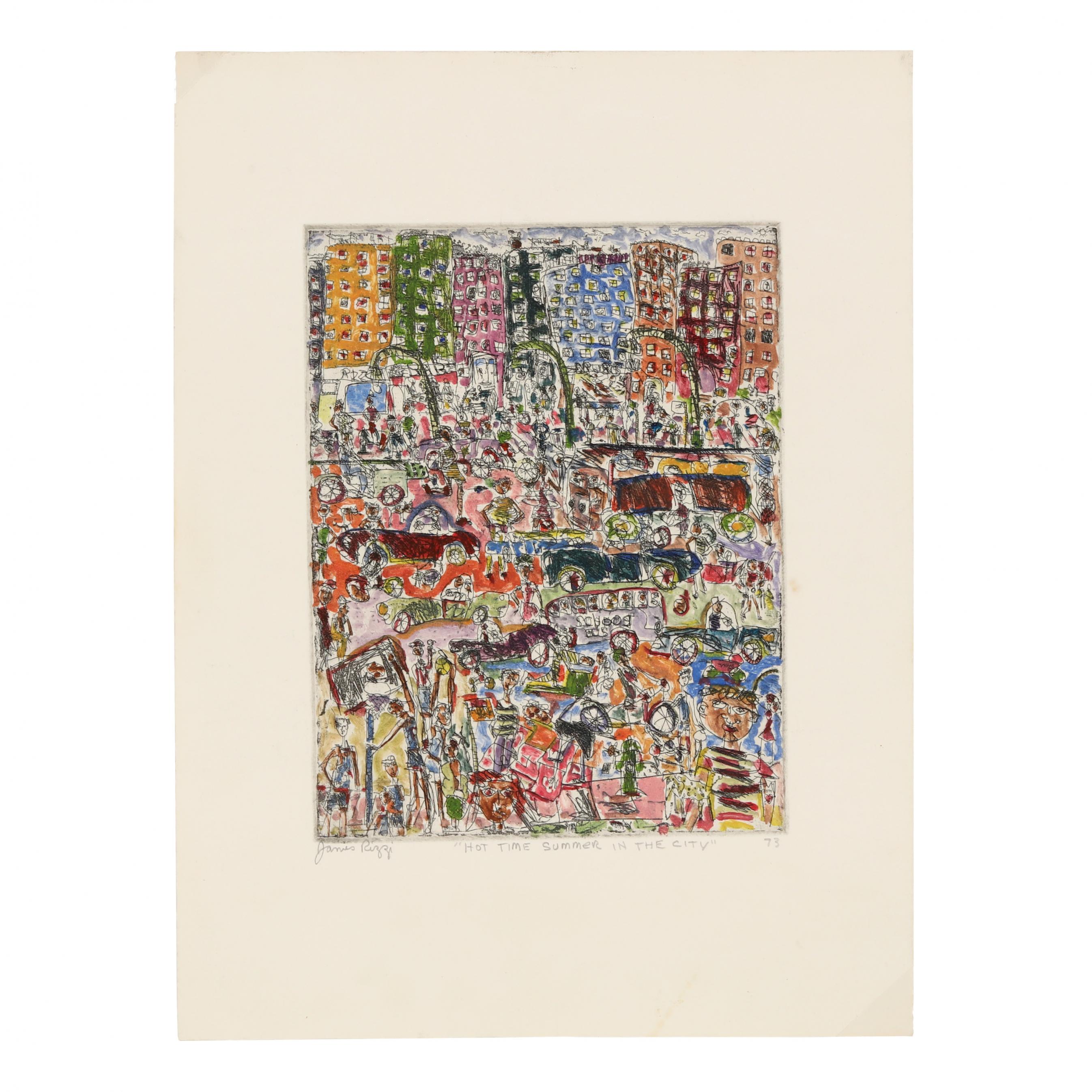 セール中※James Rizzi「OUTDOOR LUNCHEON」 James Rizzi「OUTDOOR