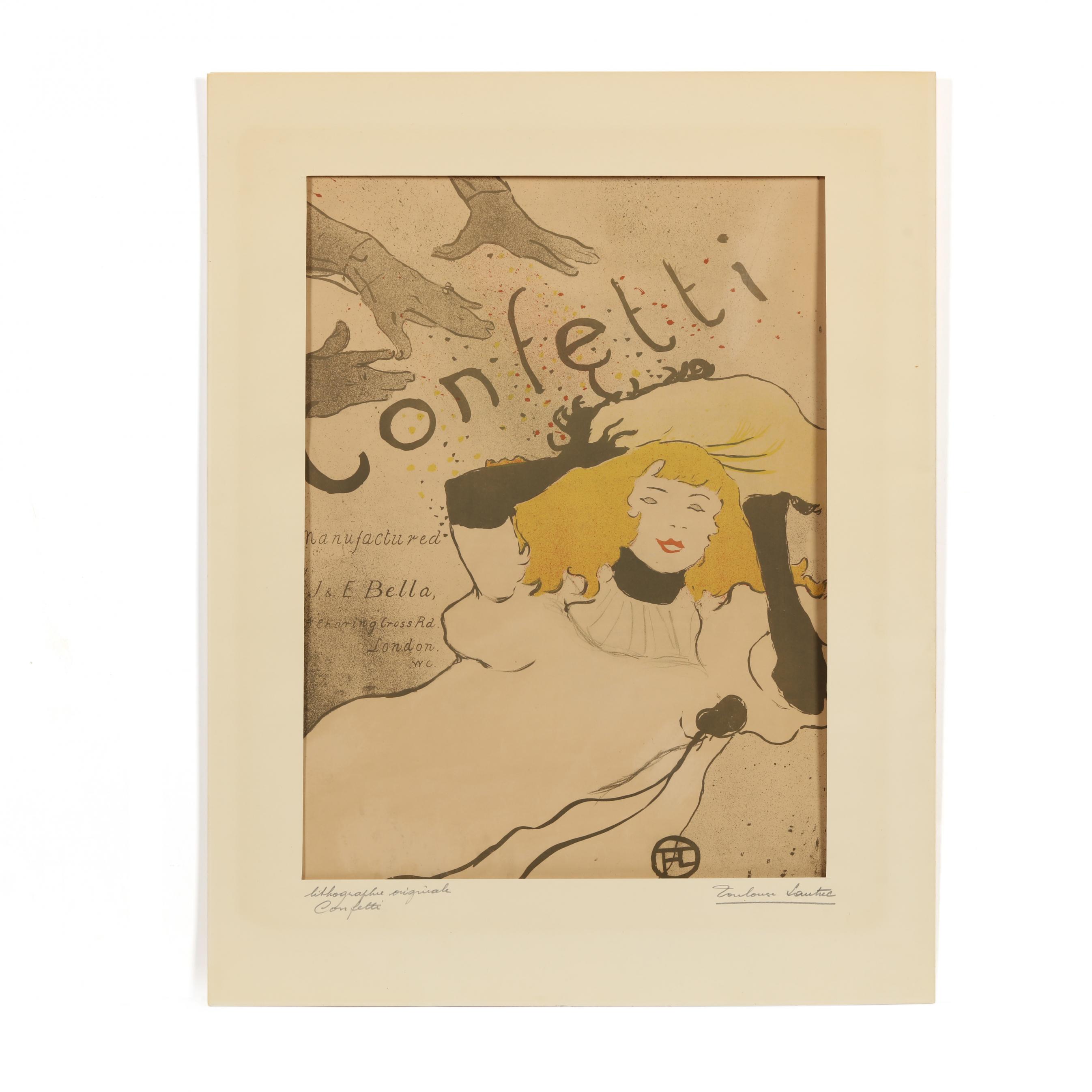 Henri Toulouse-Lautrec (French, 1864-1901), Confetti (Lot