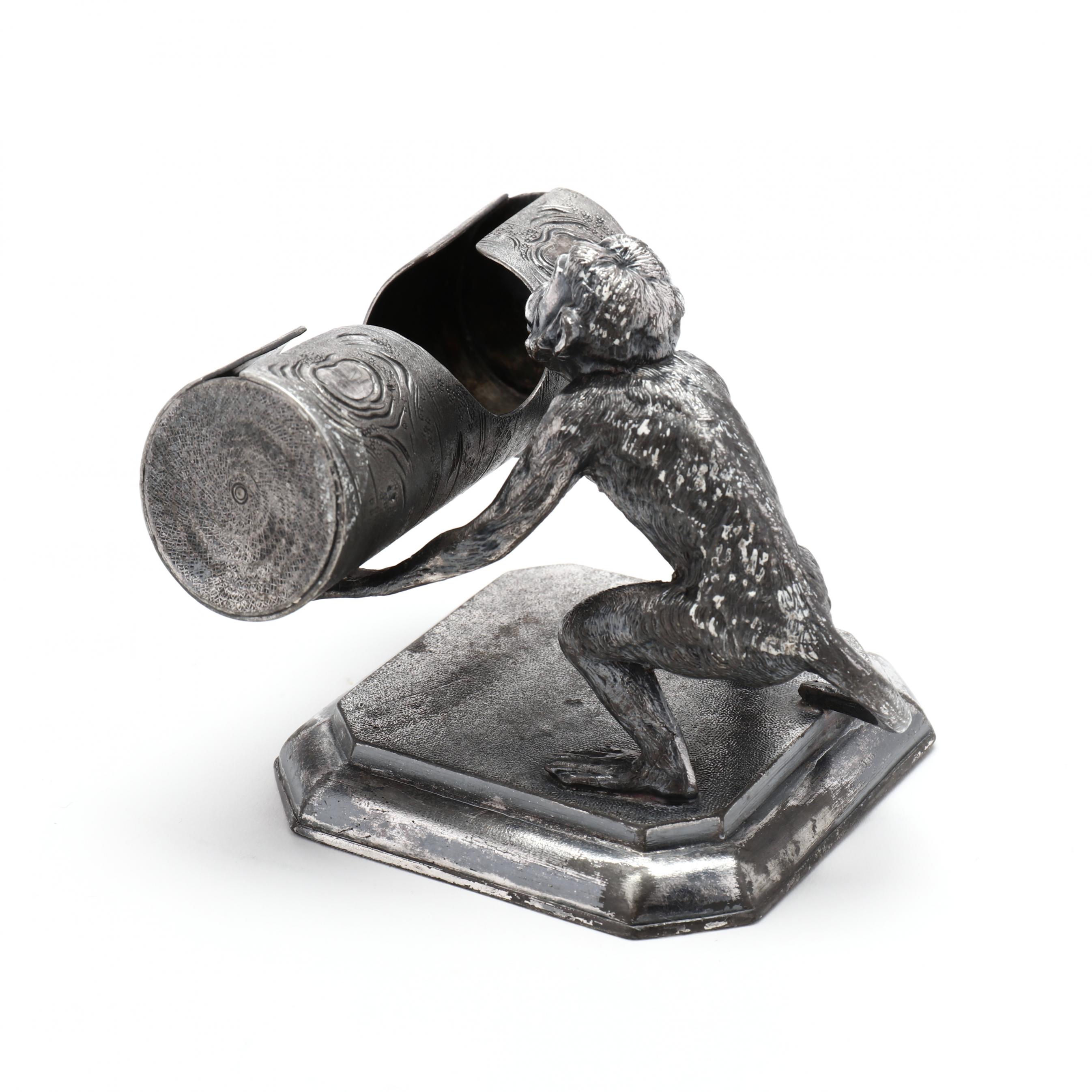 Antique Figural Silverplate Toothpick Holder by James W. Tufts
