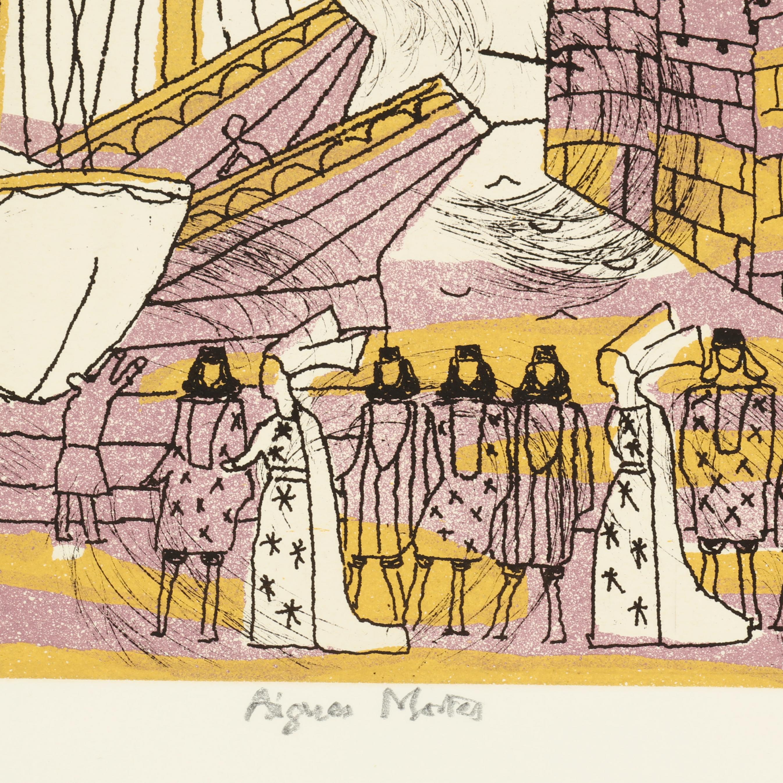 絵画 Julian Trevelyan Aigues Mortes Julian Trevelyan (British, 1910-1988), Aigues-Mortes, La