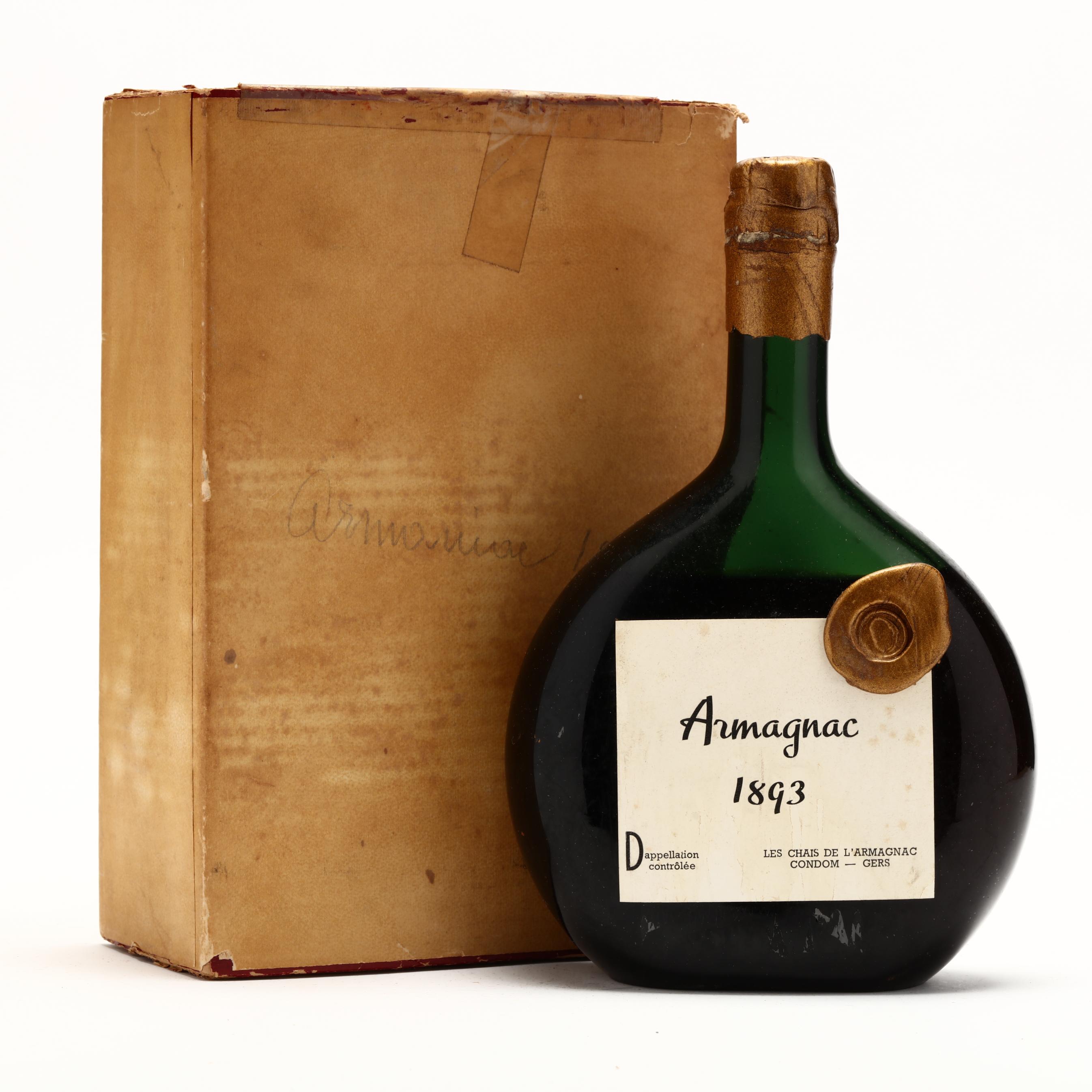 Armagnac - Vintage 1893 (Lot 7049 - Rare SpiritsSep 9, 2022, 12:00pm)