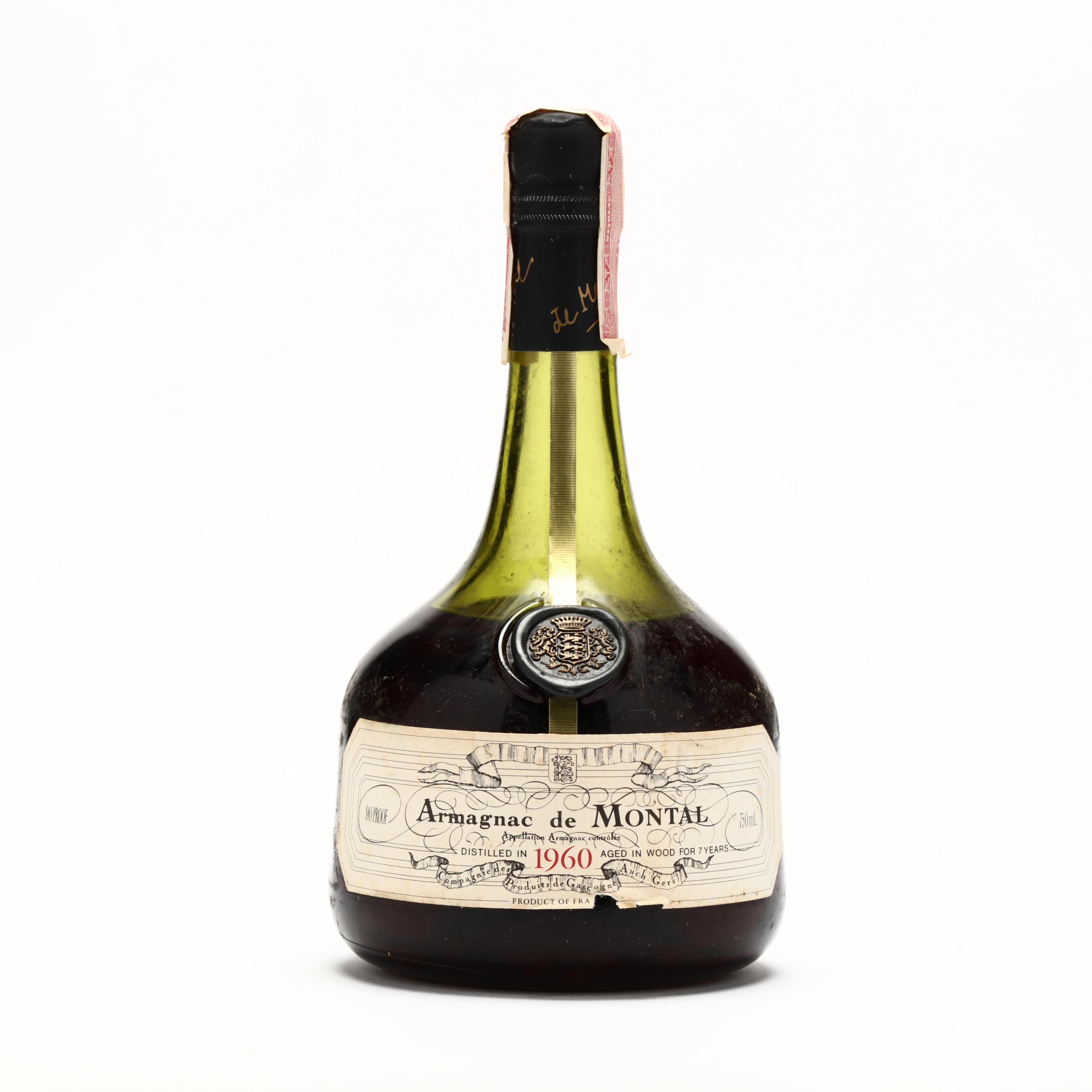 armagnac de montal ヴィンテージブランデー　1960年 Armagnac - Vintage 1960 (Lot 7050 - Rare SpiritsSep 9, 2022, 12:00pm)