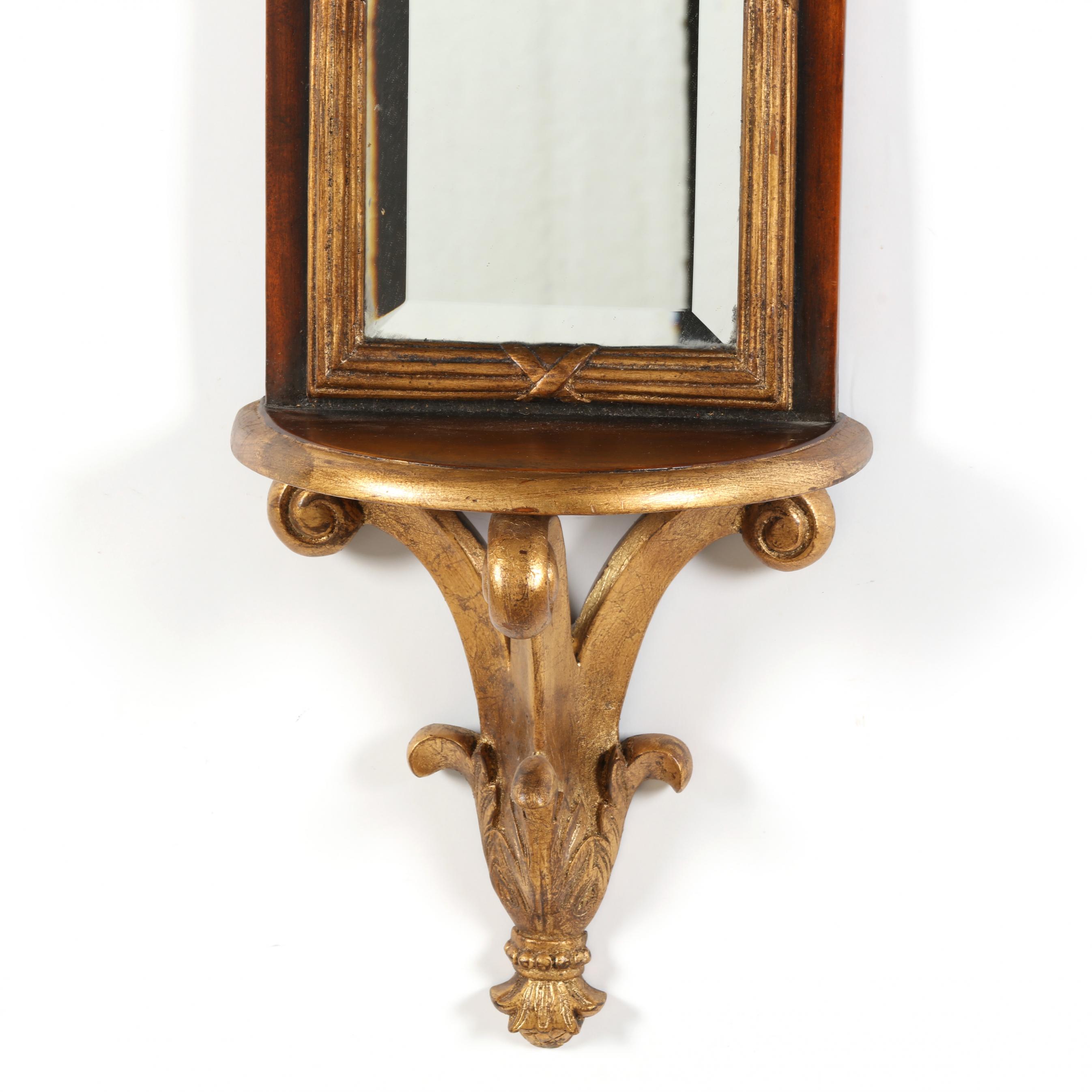 【希少】THEODORE ALEXANDER 壁掛け　ミラー　イギリス最高級 Theodore Alexander, Georgian Style Bracket Shelf Mirror (Lot 227