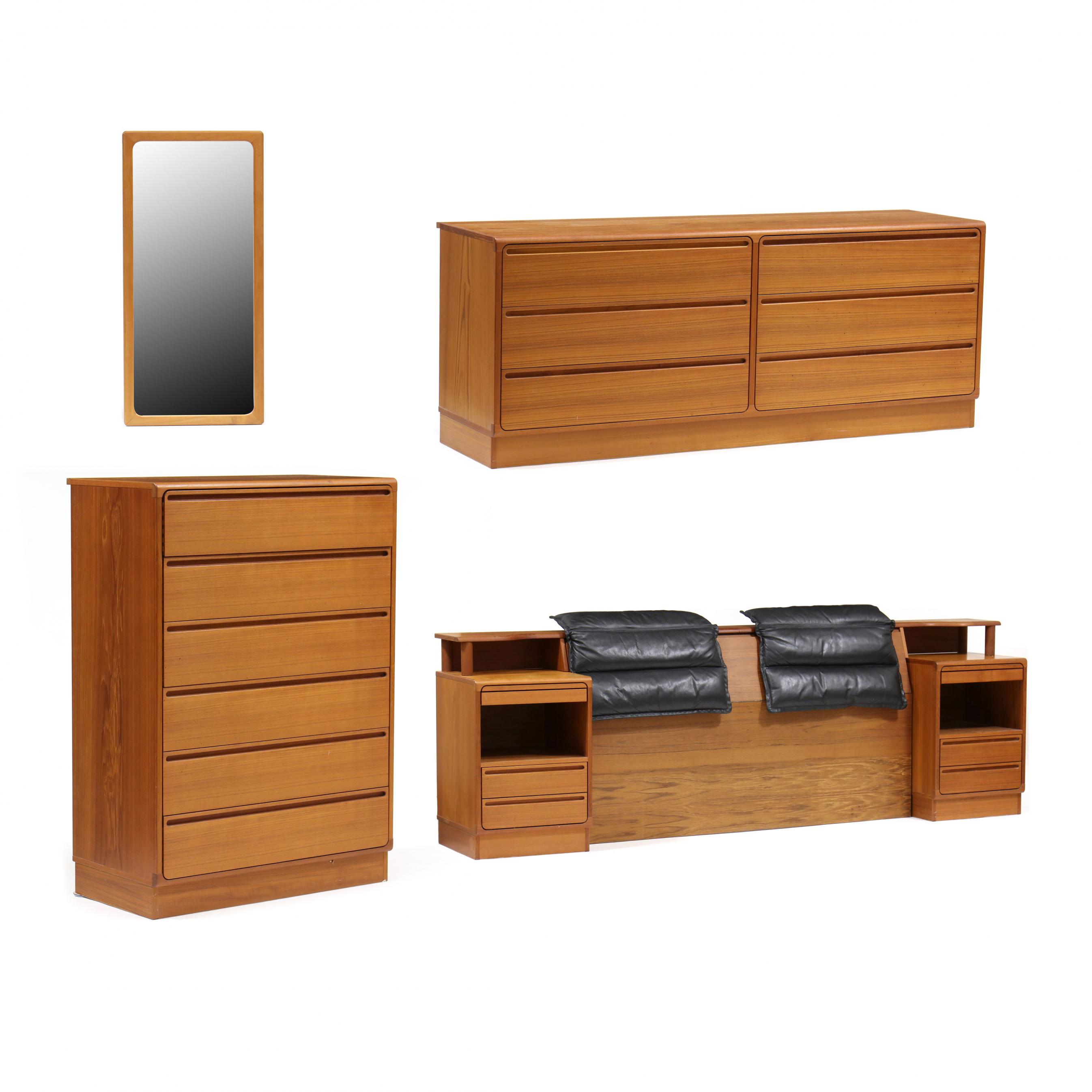 Tørring, Danish Teak Six Piece Bedroom Set (Lot 338 - August