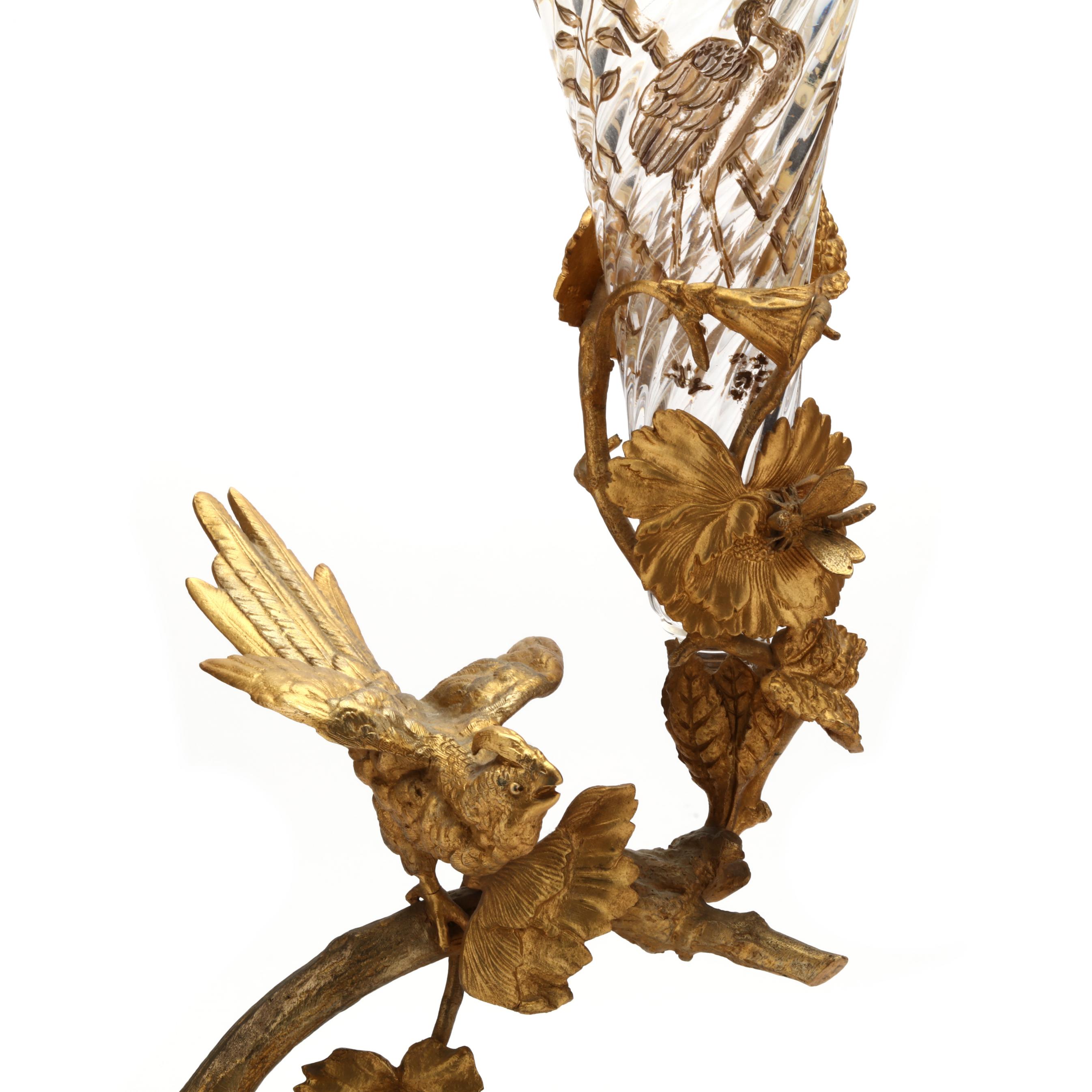 Baccarat, Orientalist Swirl and Dorè Epergne (Lot 165 - Signature