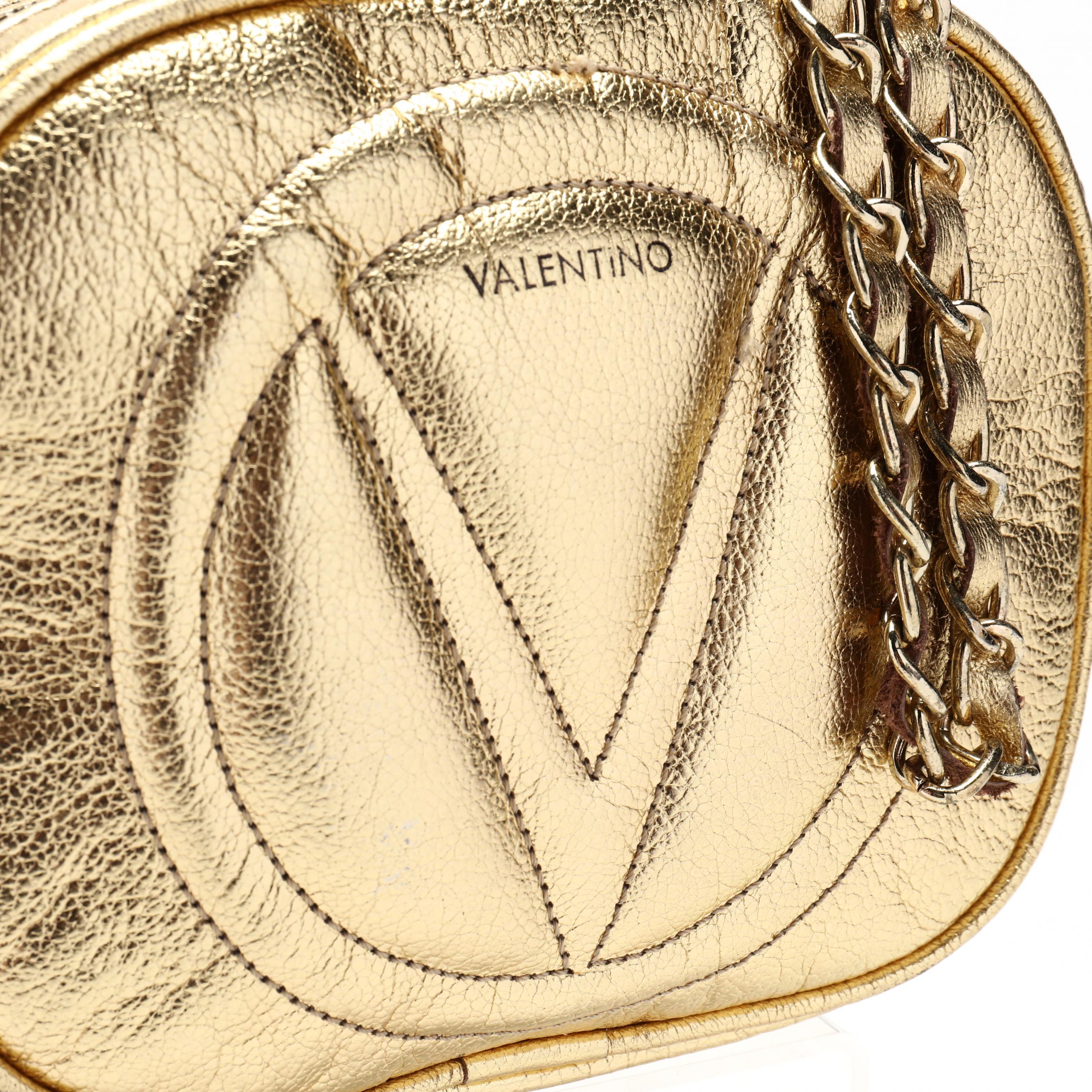 Metallic Gold Crossbody Bag, Mario Valentino Spa (Lot 1025 