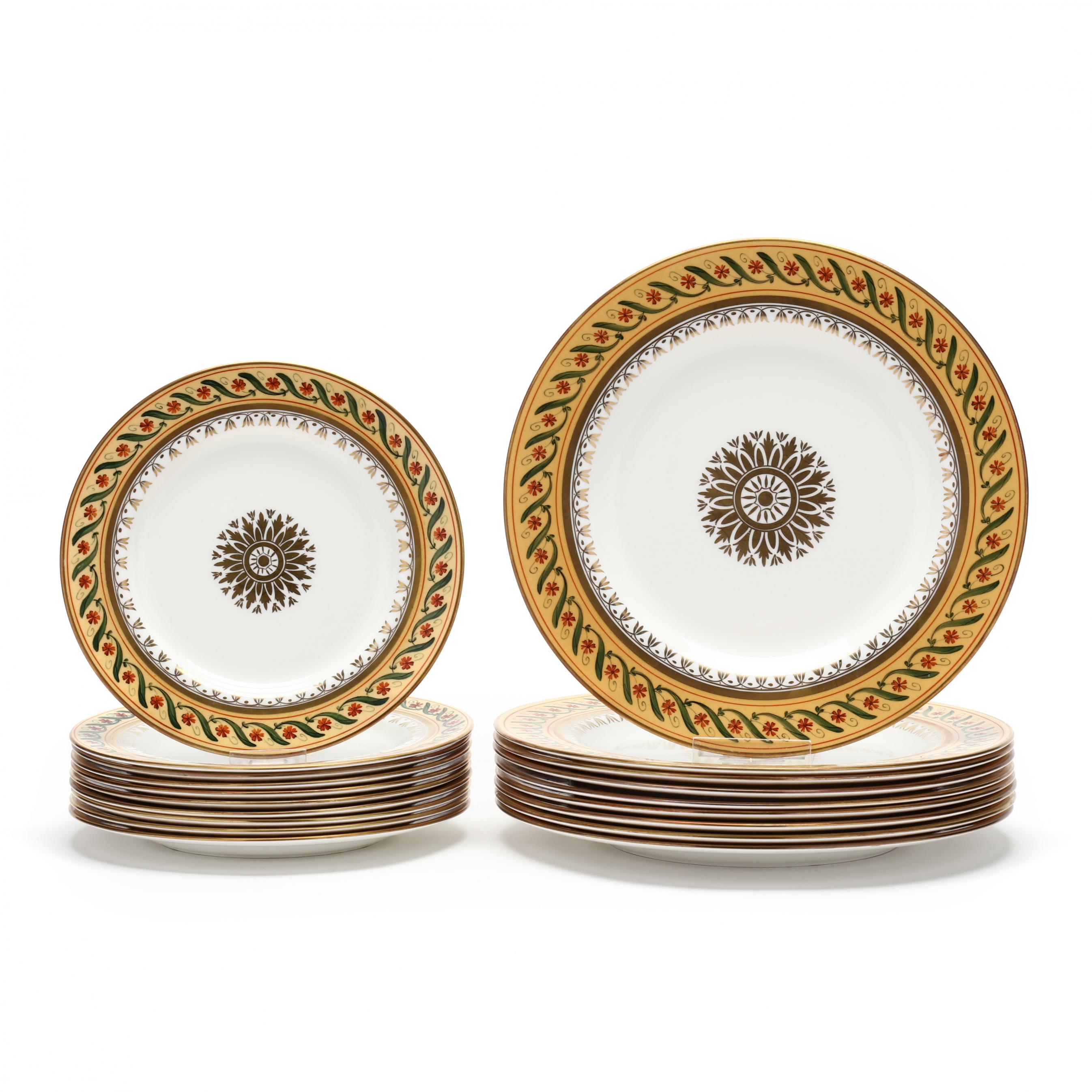 Tiffany & Co., (19) Plates Decorated by the Atelier Camille Le