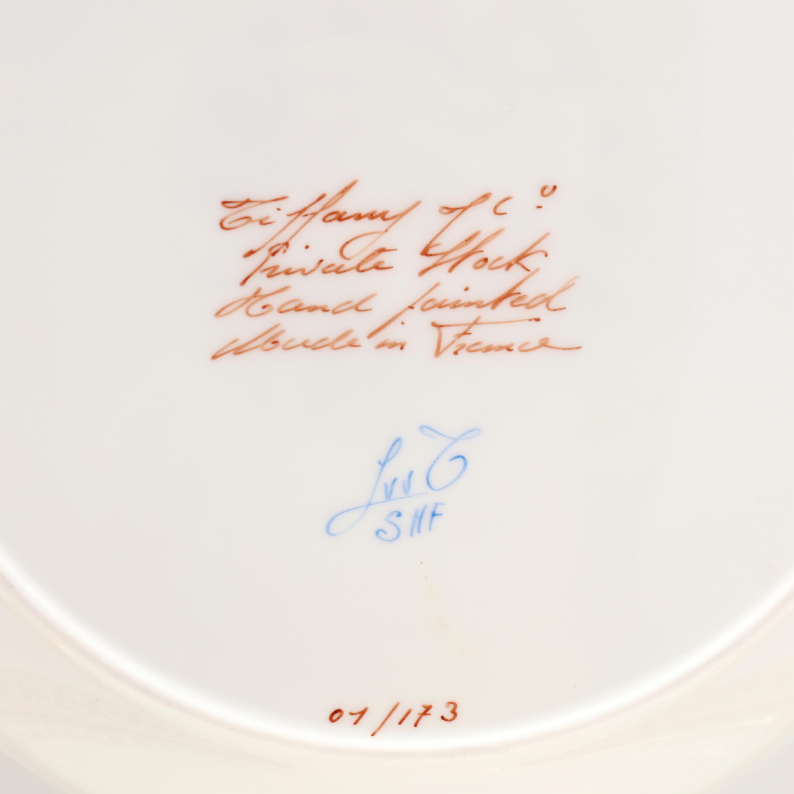 Tiffany & Co., (19) Plates Decorated by the Atelier Camille Le