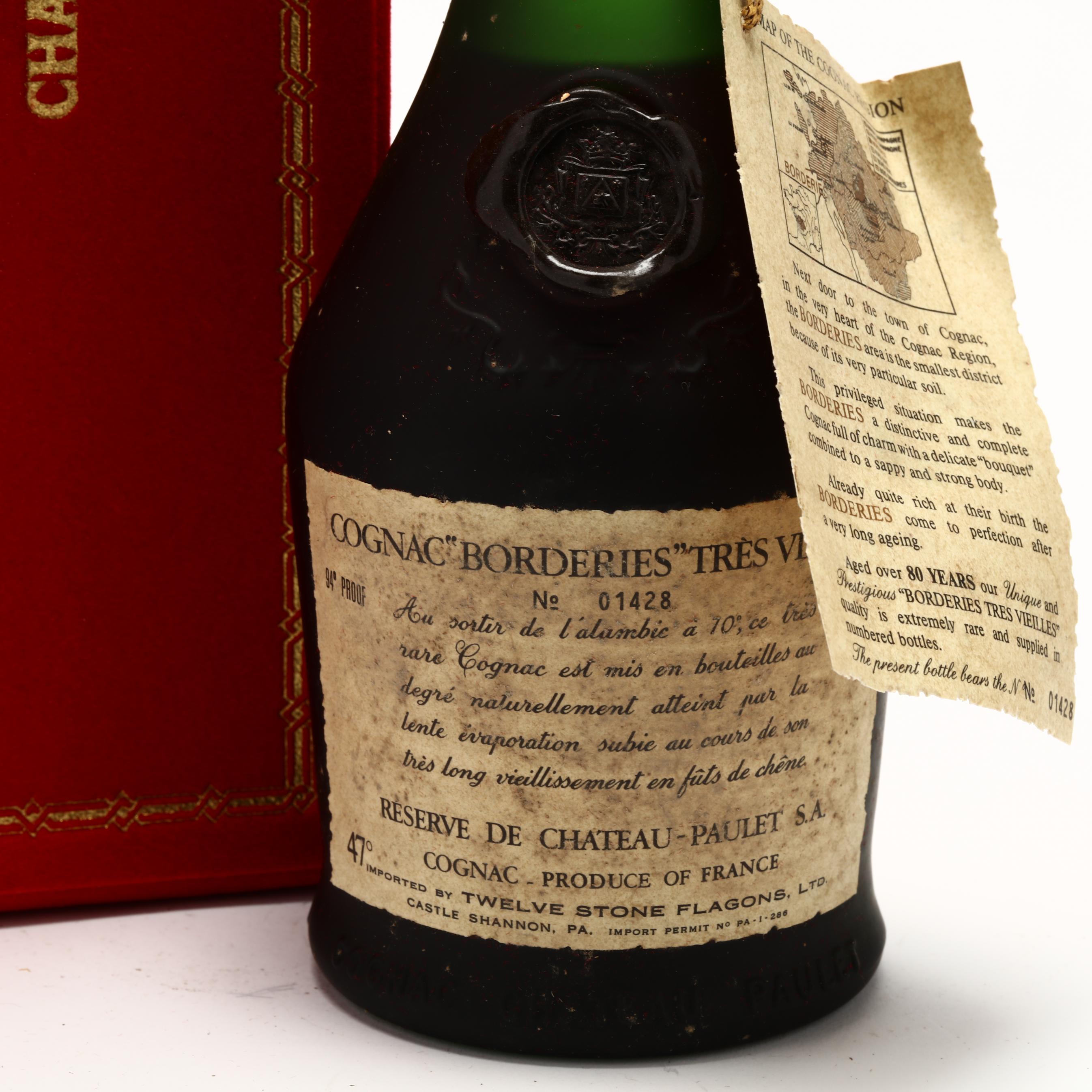 Chateau Paulet Borderies Tres Vieilles Cognac (Lot 7032 - Rare