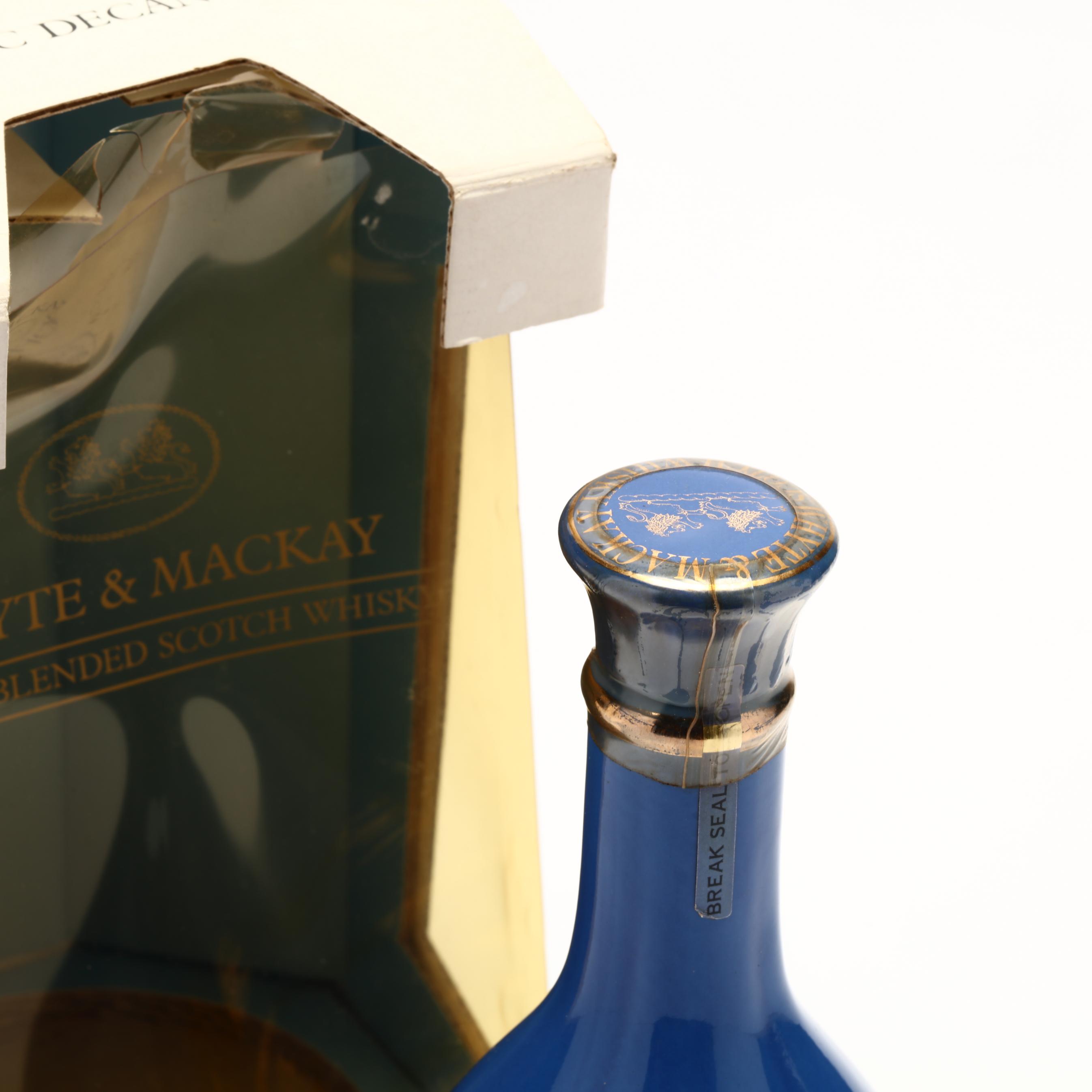 Whyte & Mackay Scotch Whisky in Blue Ceramic Decanter (Lot 7152
