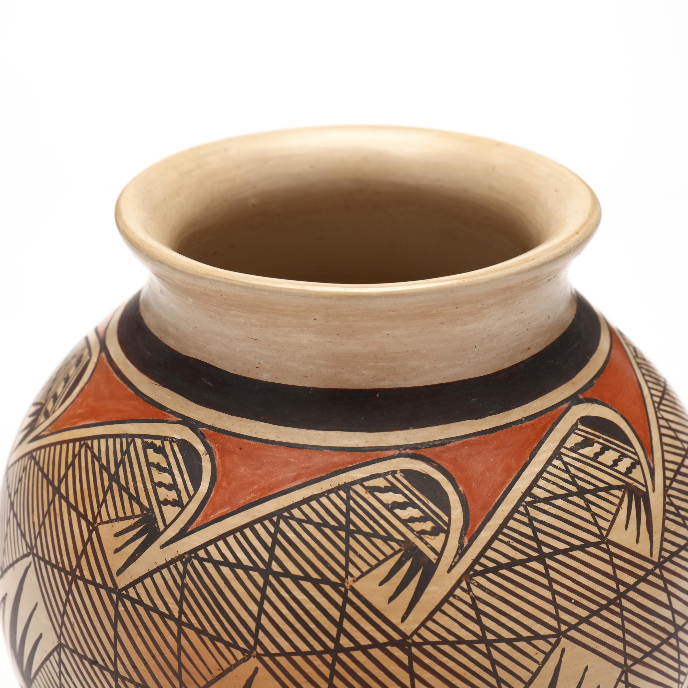 Fannie Nampeyo (Hopi 1900-1987) Polychrome Pottery Jar (Lot