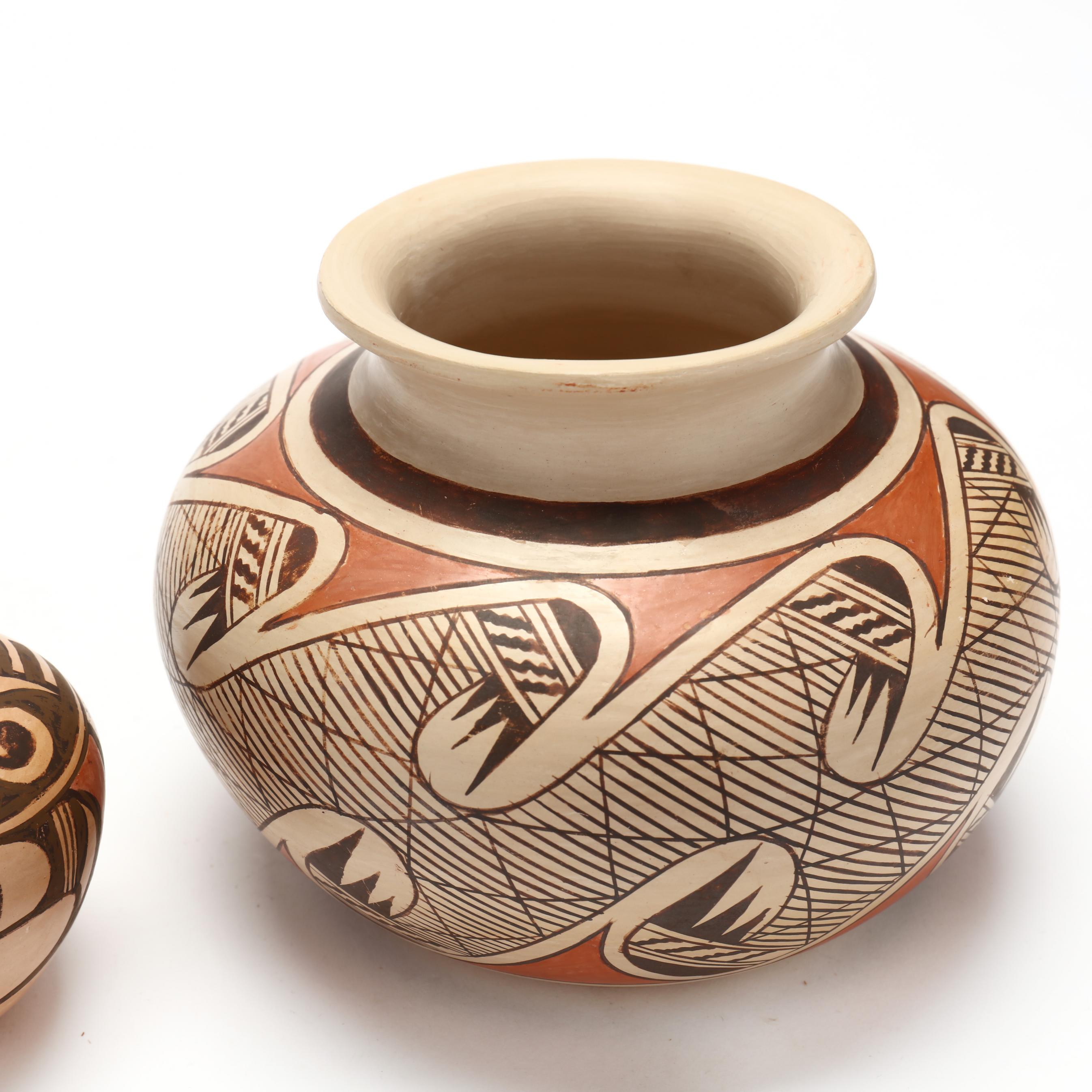 【保障できる】 Nampeyo Fannie (Hopi and Jar Pottery Polychrome 1900-1987), 置物