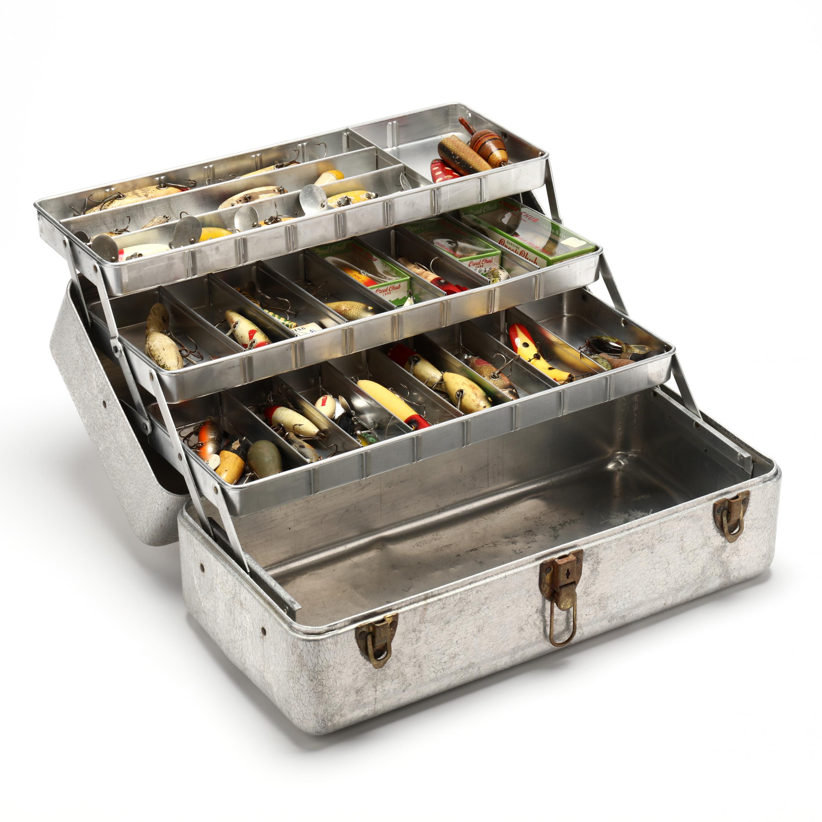 Early Tackle Box full of Vintage Fishing Lures (Lot 3262 - Fall Sporting  Art AuctionOct 20, 2022, 10:00am)