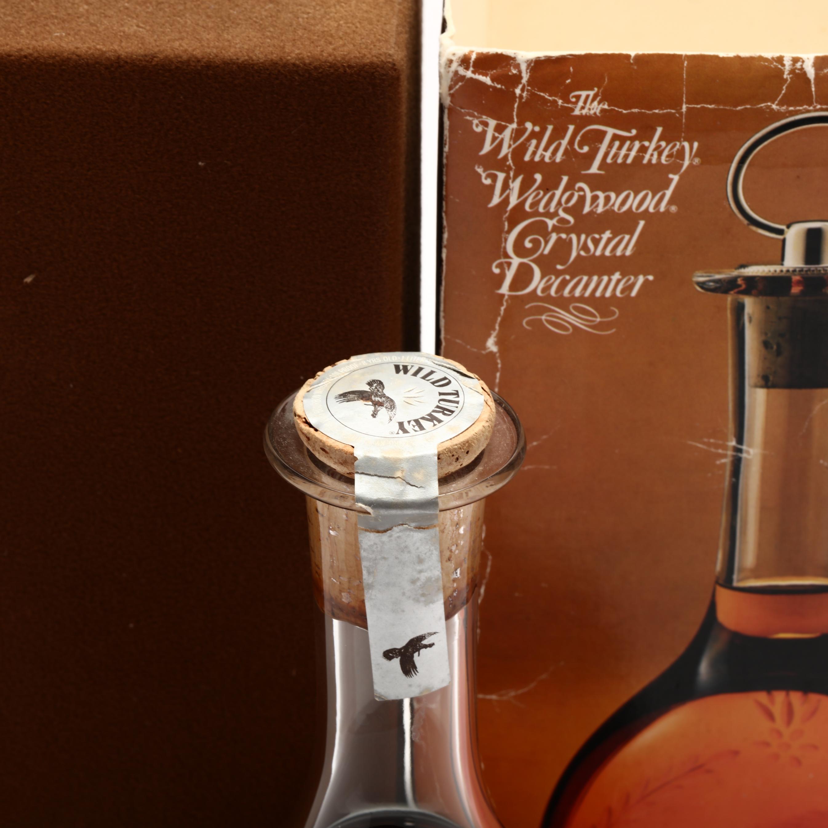Wild Turkey Bourbon Whiskey with Wedgwood Crystal Decanter (Lot