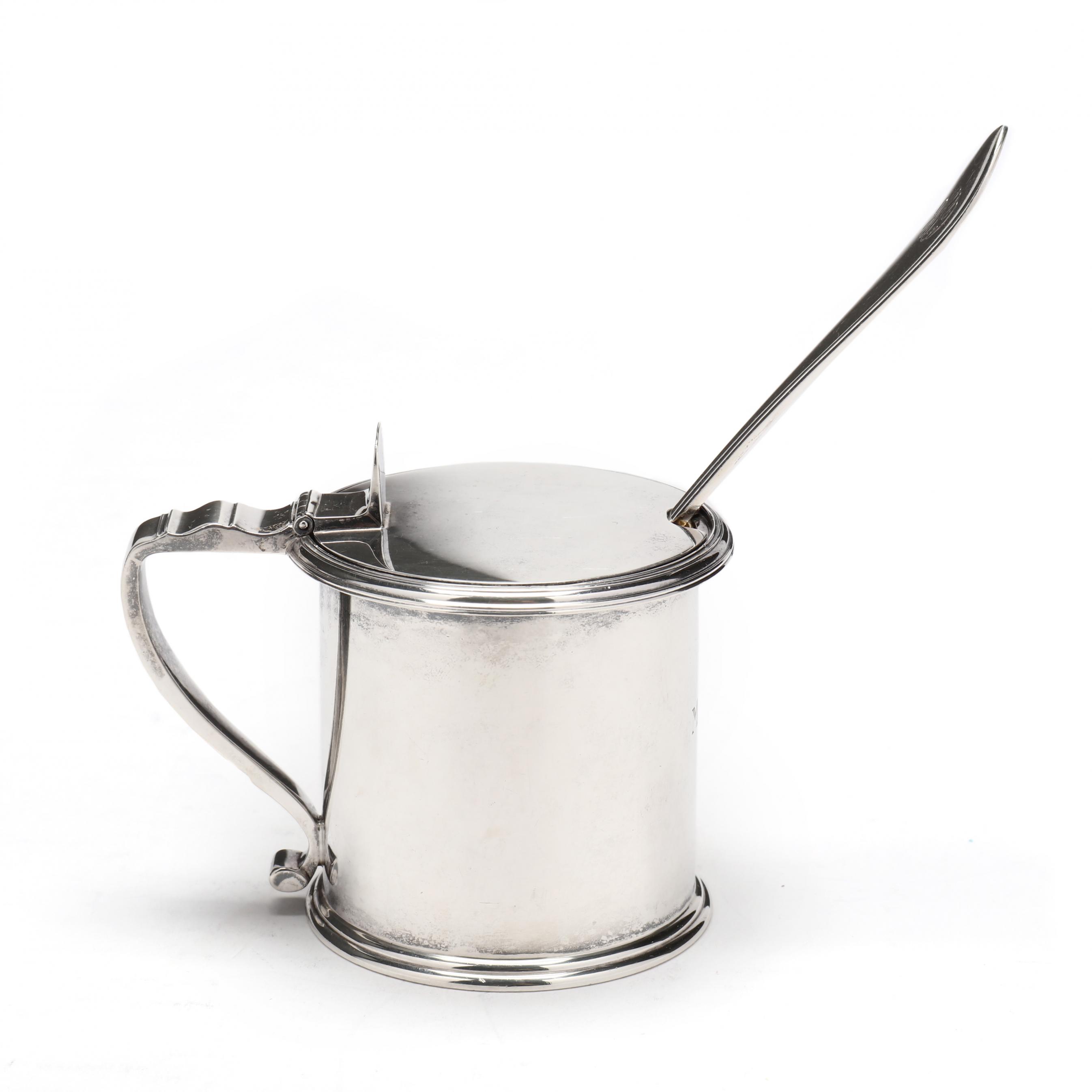 Tiffany & Co. Sterling Silver Lidded Jam Jar and Cartier Spoon
