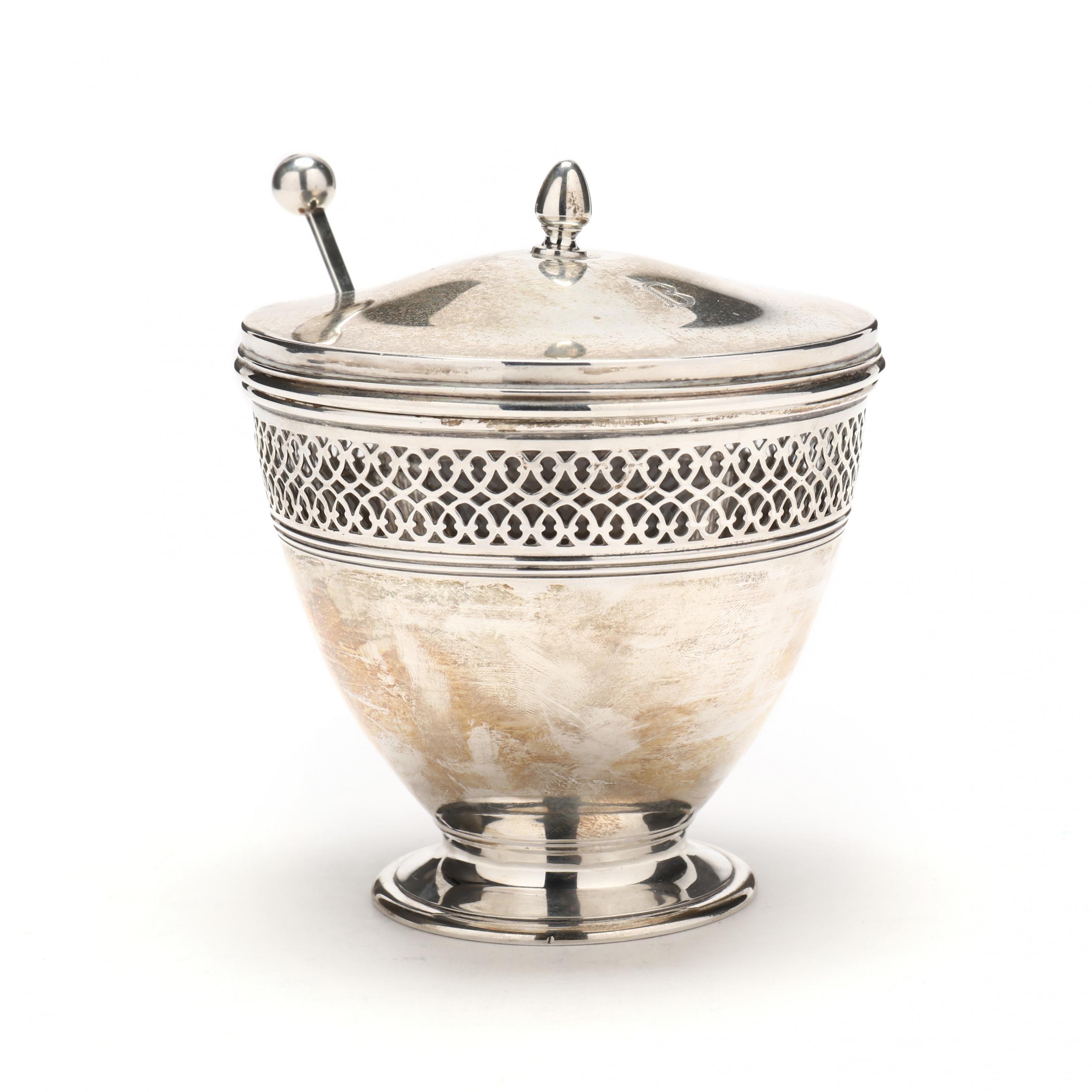 Tiffany & Co. Sterling Silver Jam Jar with Cartier Spoon (Lot 1137