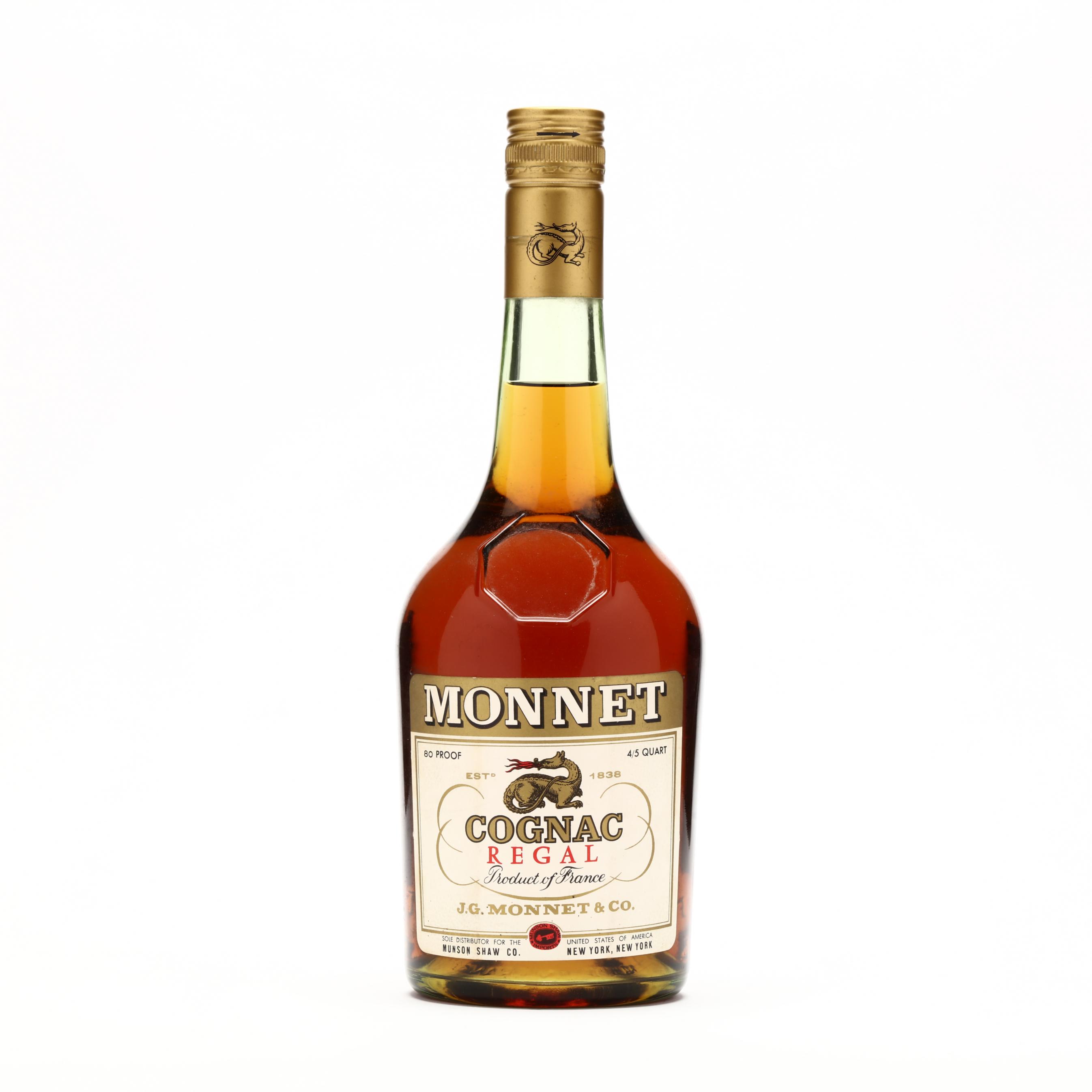 J.G. Monnet & Co. Regal Cognac (Lot 9136 - Rare SpiritsDec 2, 2022