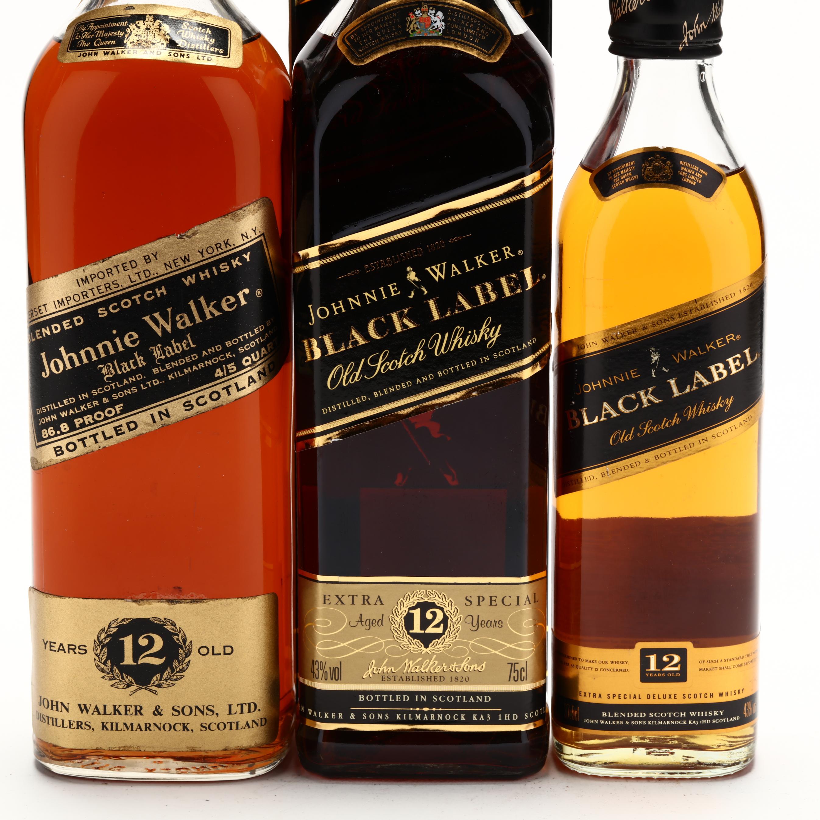 Johnnie Walker Blended Scotch Whisky, Black Label (Lot 9186 Johnnie Walker Blended Scotch Whisky, Black Label (Lot 9186
