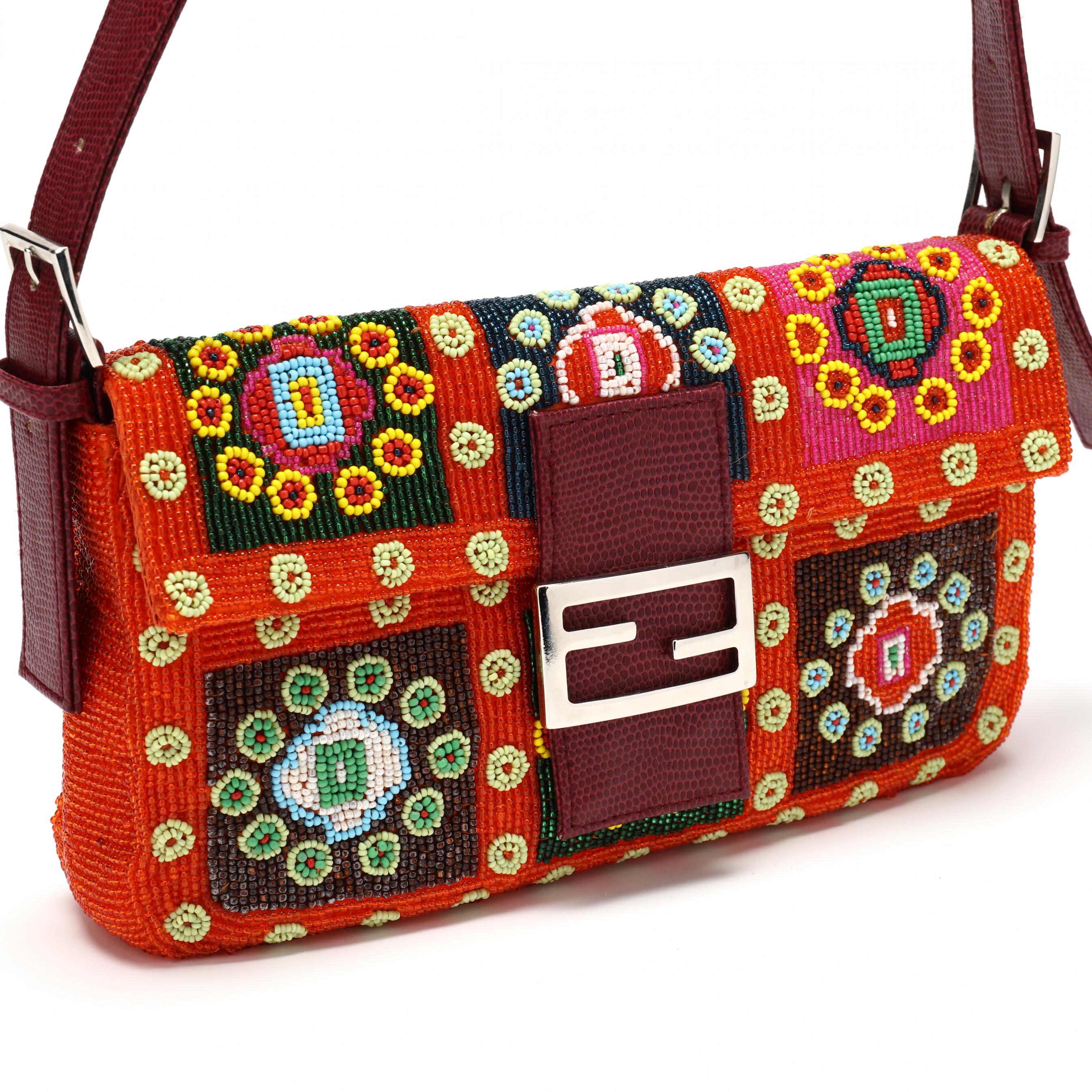Vintage fendi hotsell beaded baguette