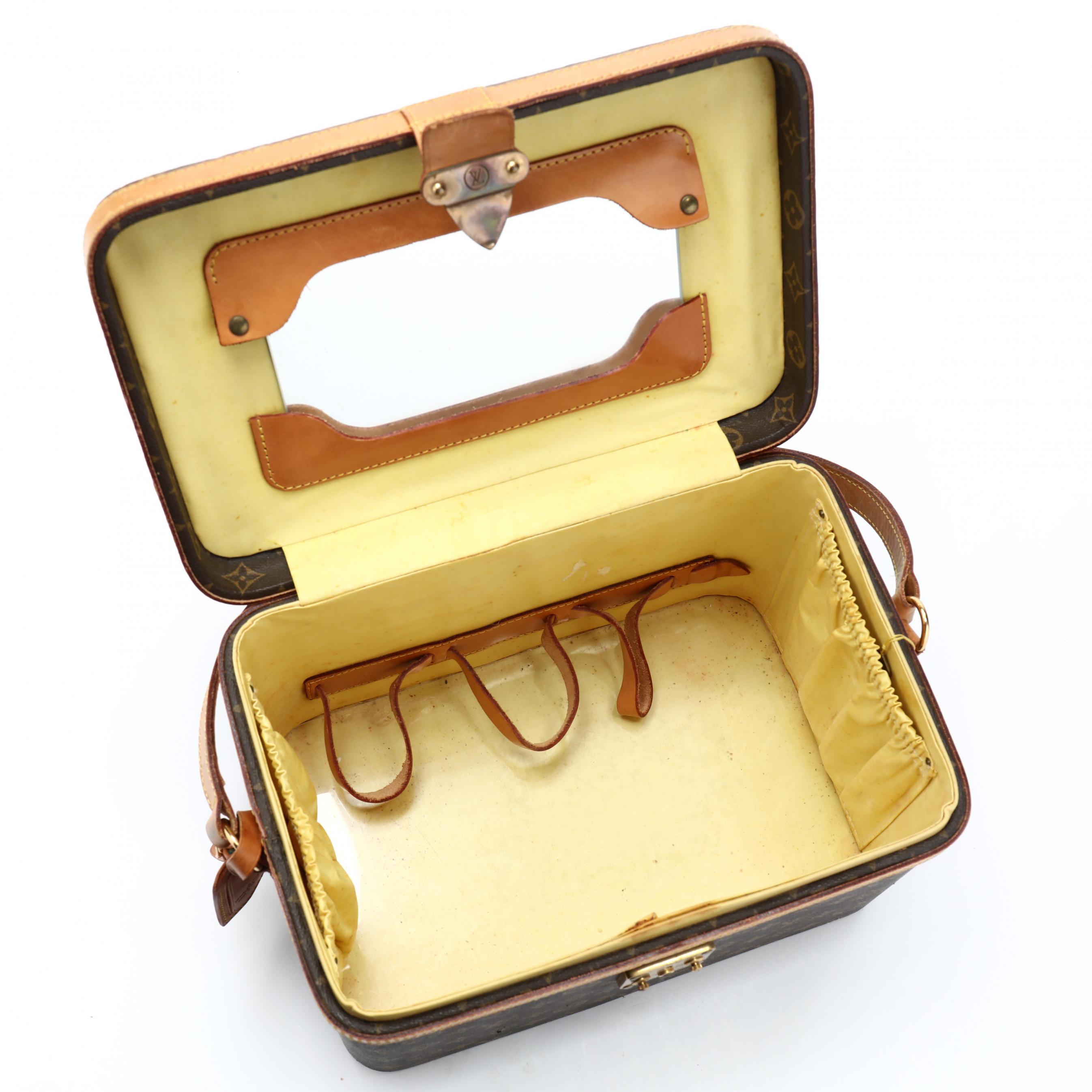 Sold at Auction: 1980'S LOUIS VUITTON TRAIN CASE VANITY MAKEUP BOX