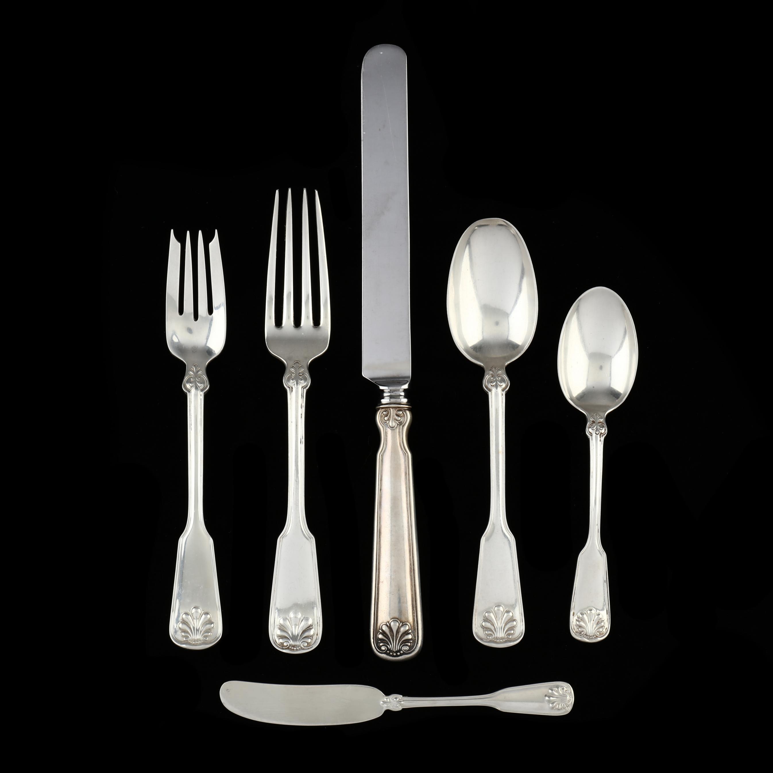 人気特価激安 Shell Co. & Tiffany & (Lot Flatware Silver Sterling Thread アクセサリー